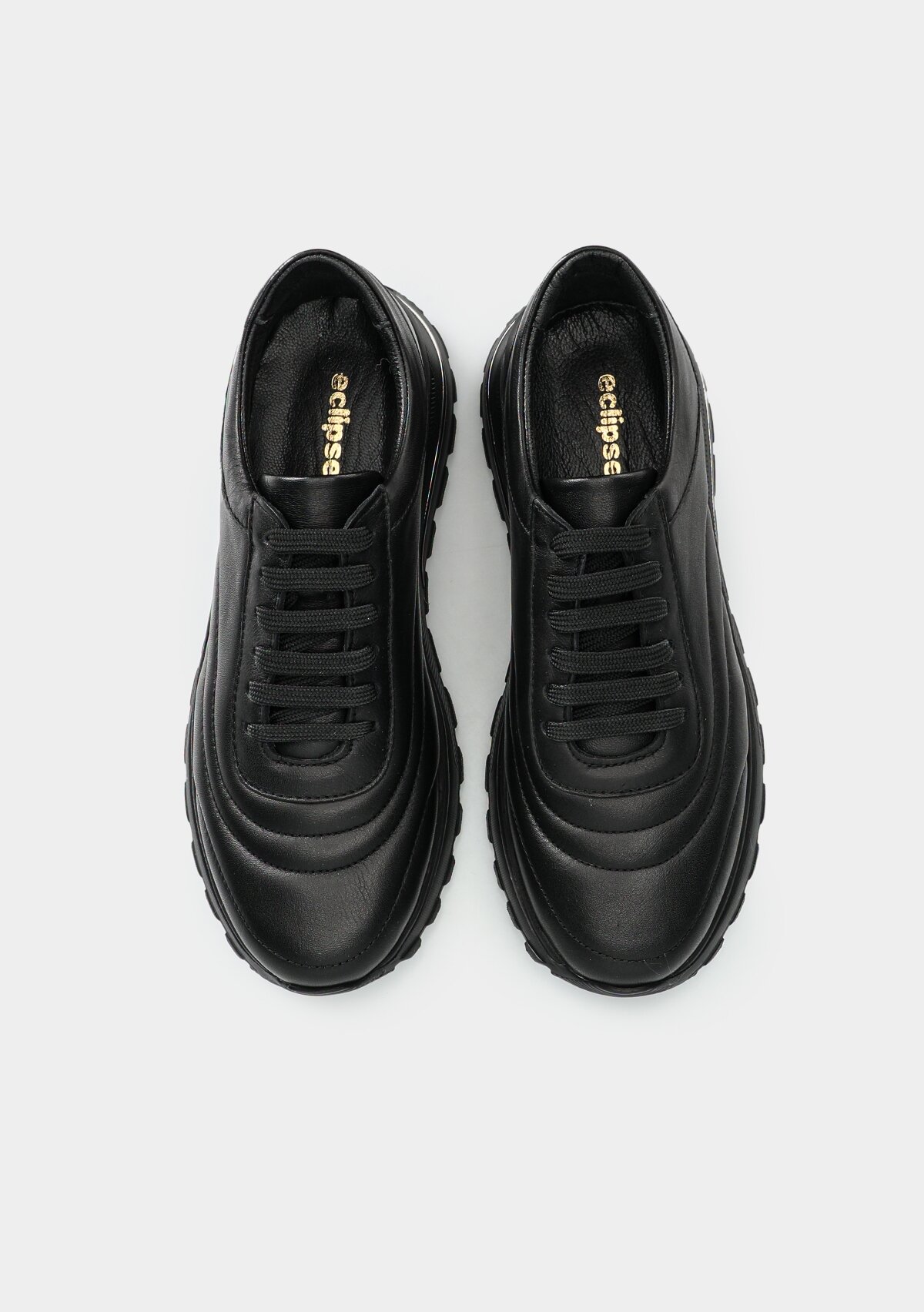 Siyah Deri Kadın Ayakkabı