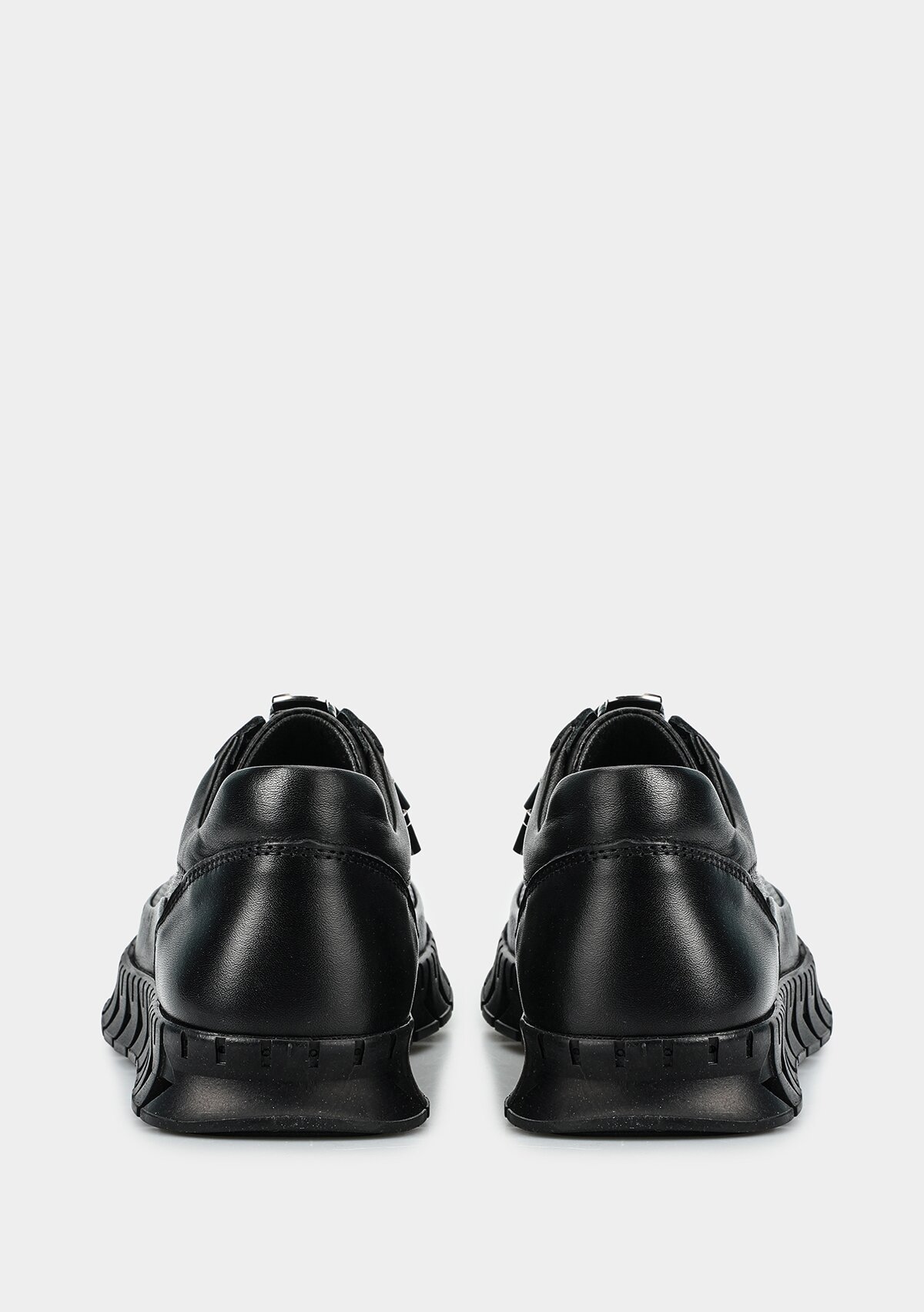 Siyah Deri Kadın Ayakkabı