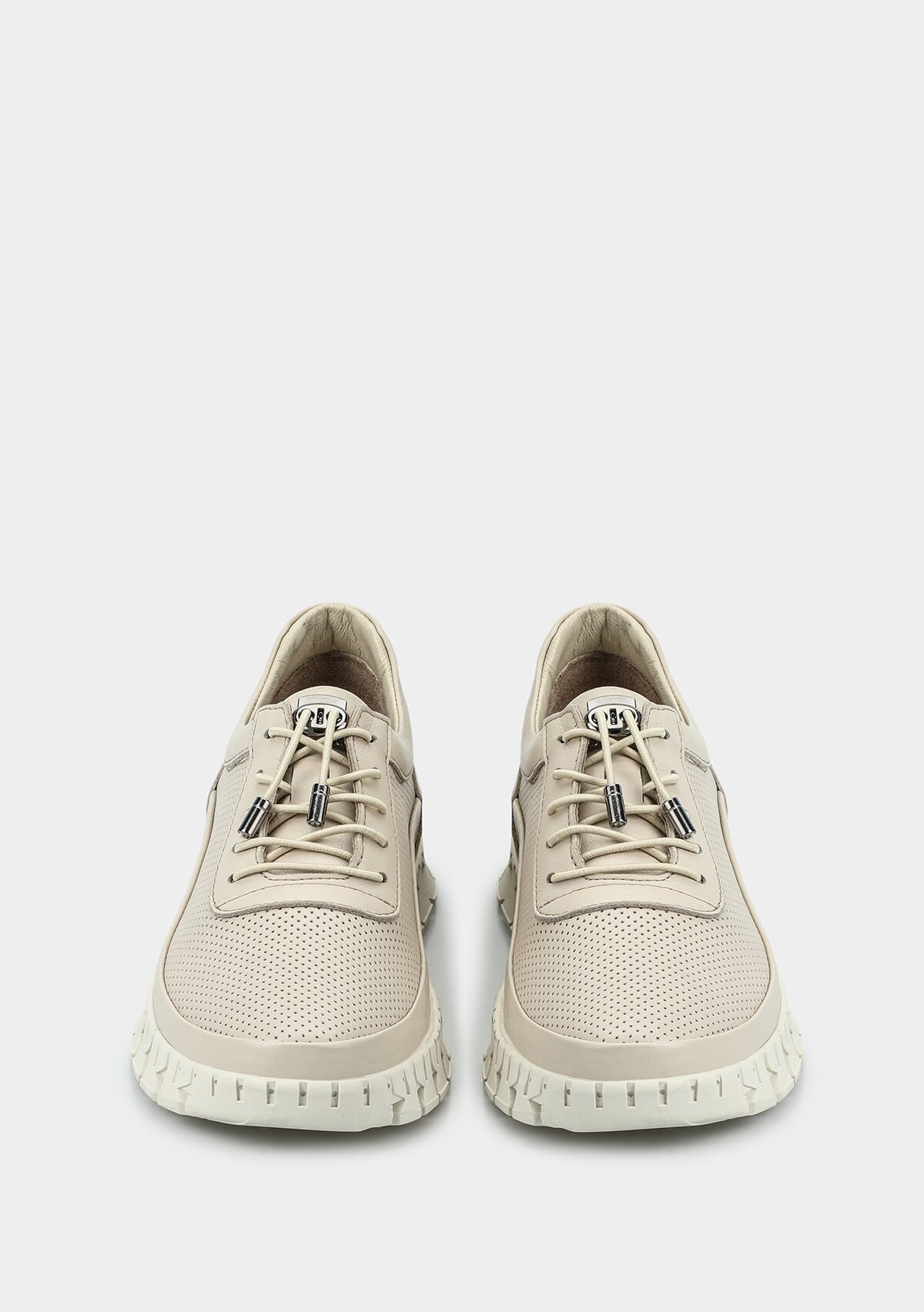 Bej Deri Kadın Ayakkabı