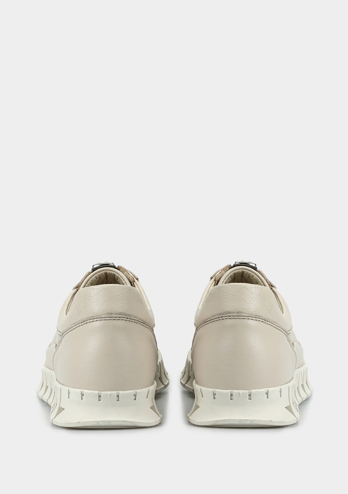 Bej Deri Kadın Ayakkabı