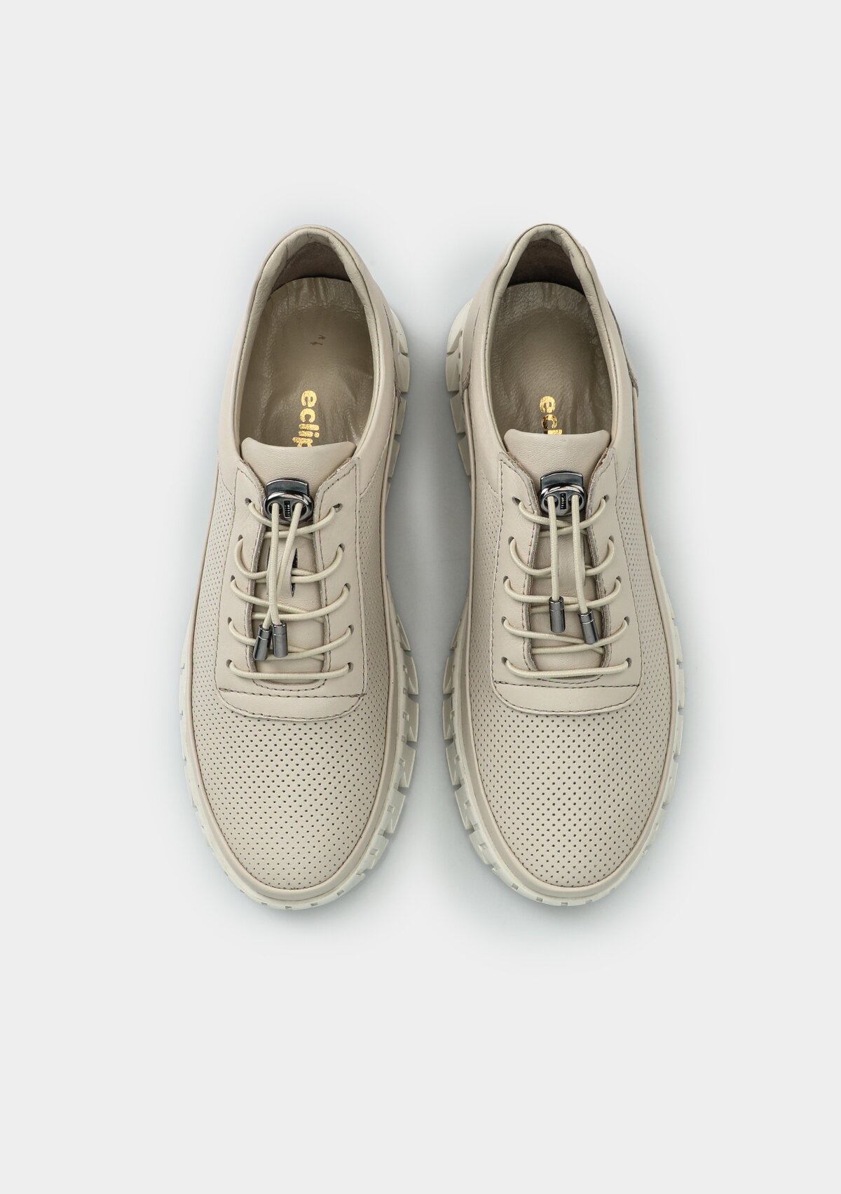 Bej Deri Kadın Ayakkabı