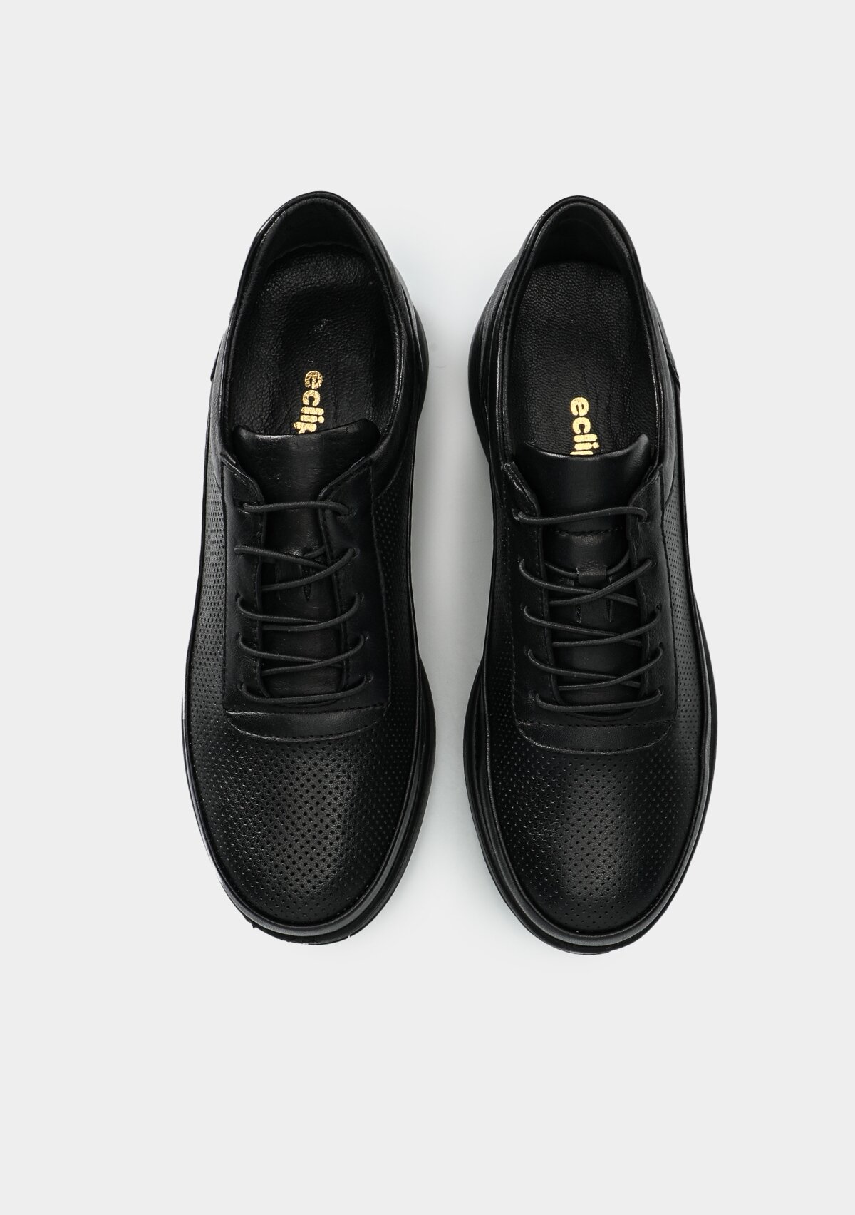 Siyah Deri Kadın Ayakkabı