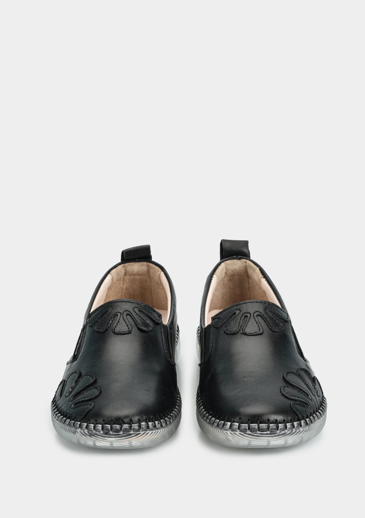 Siyah Deri Kadın Ayakkabı