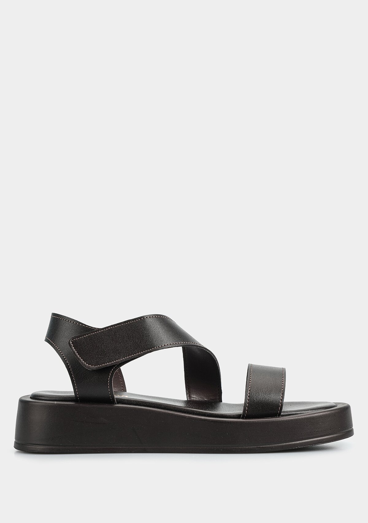 Kahve Kadın Düz Sandalet