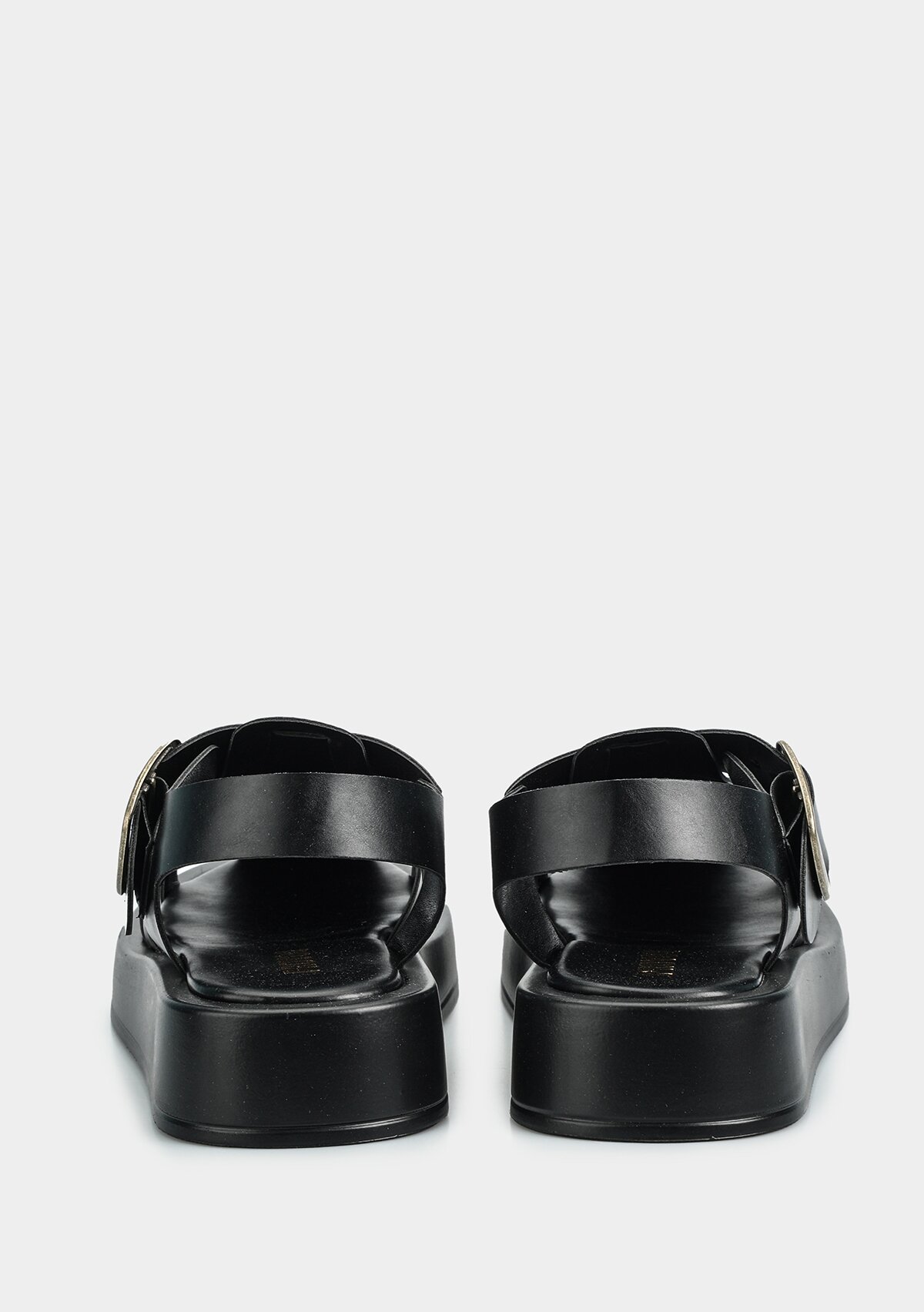 Siyah Kadın Düz Sandalet