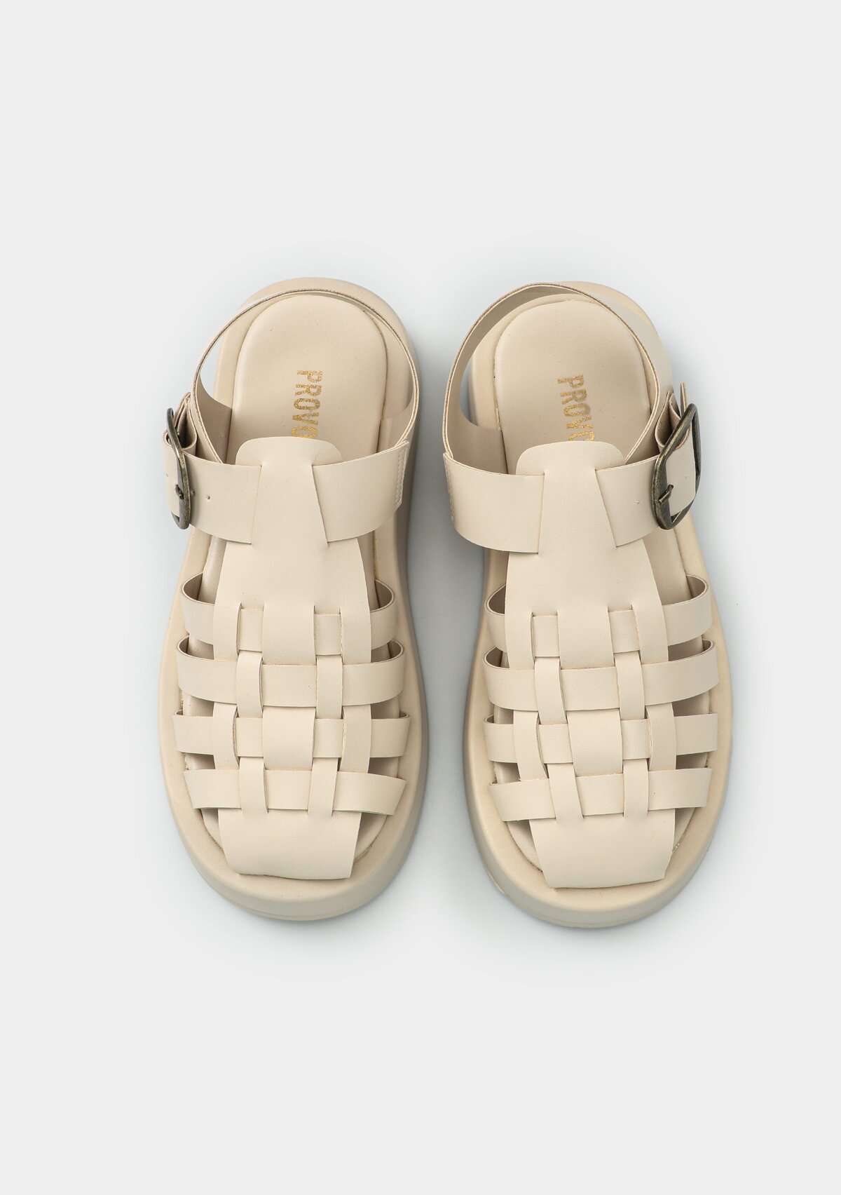 Bej Kadın Düz Sandalet