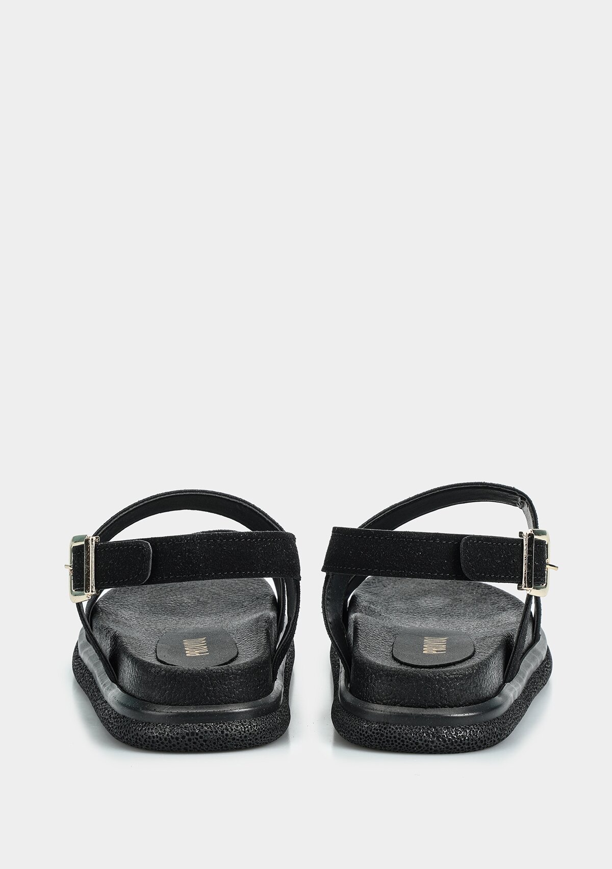 Siyah Kadın Düz Sandalet