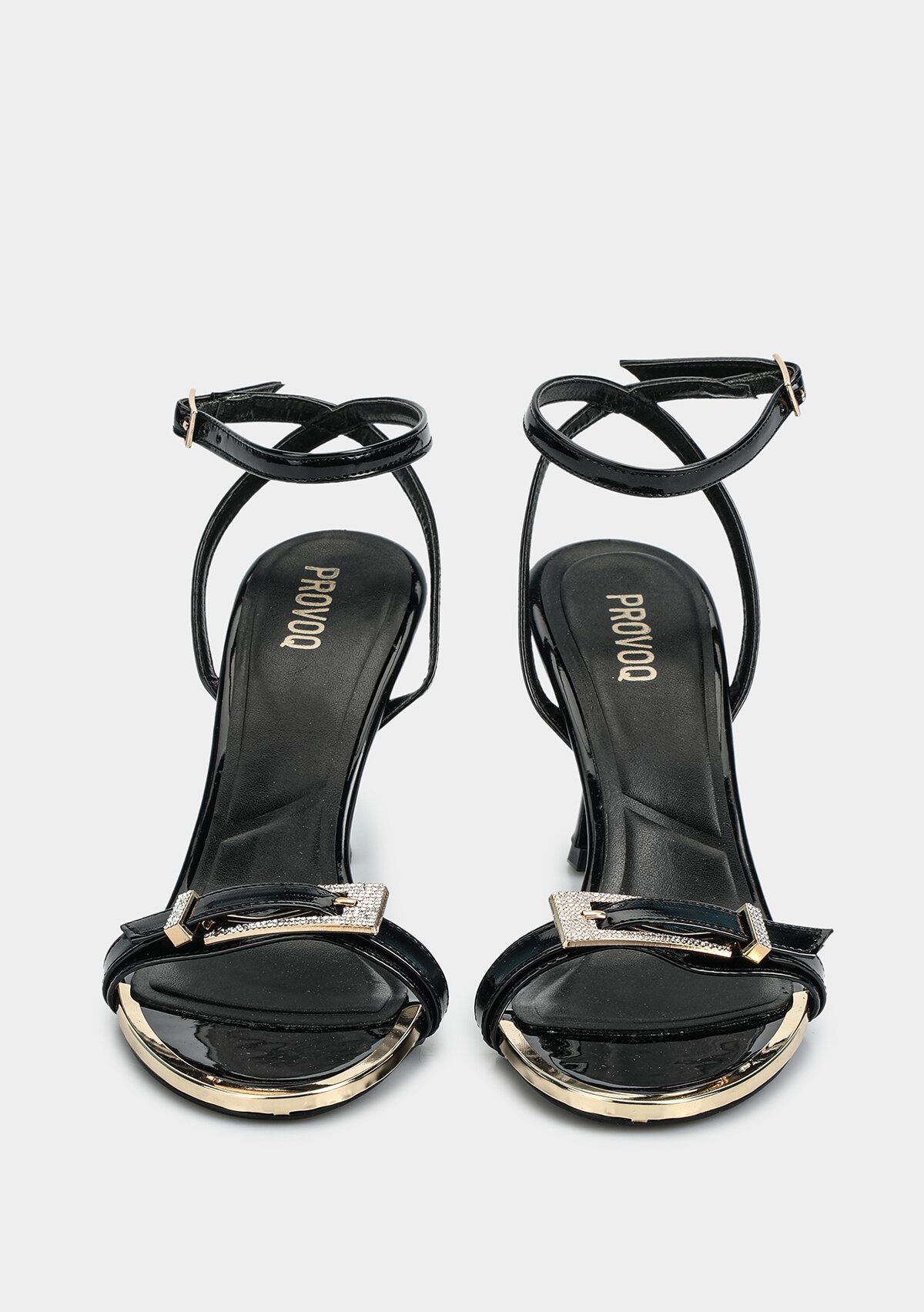 Siyah Kadın Topuklu Sandalet