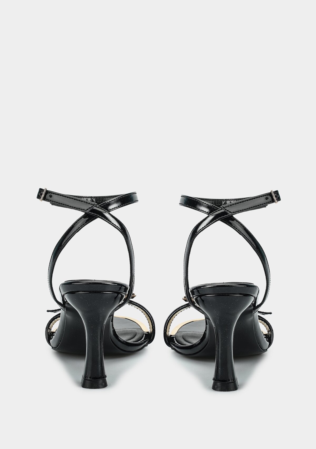 Siyah Kadın Topuklu Sandalet