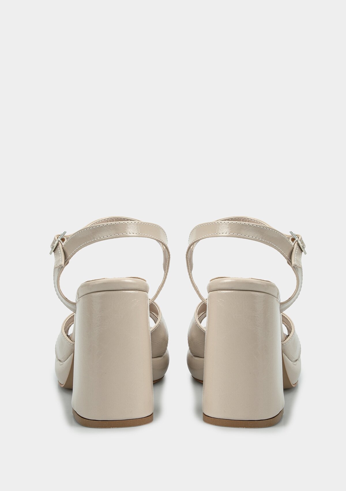 Bej Kadın Topuklu Sandalet