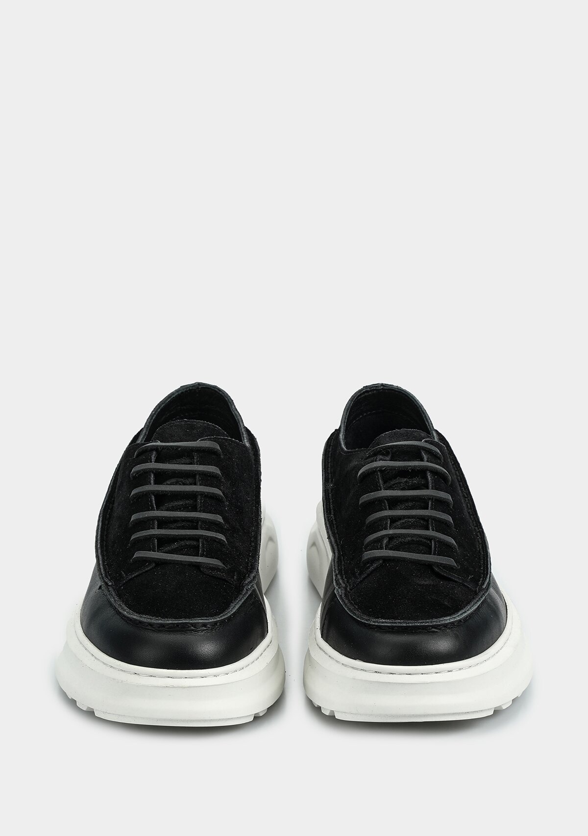 Siyah Deri Erkek Sneaker