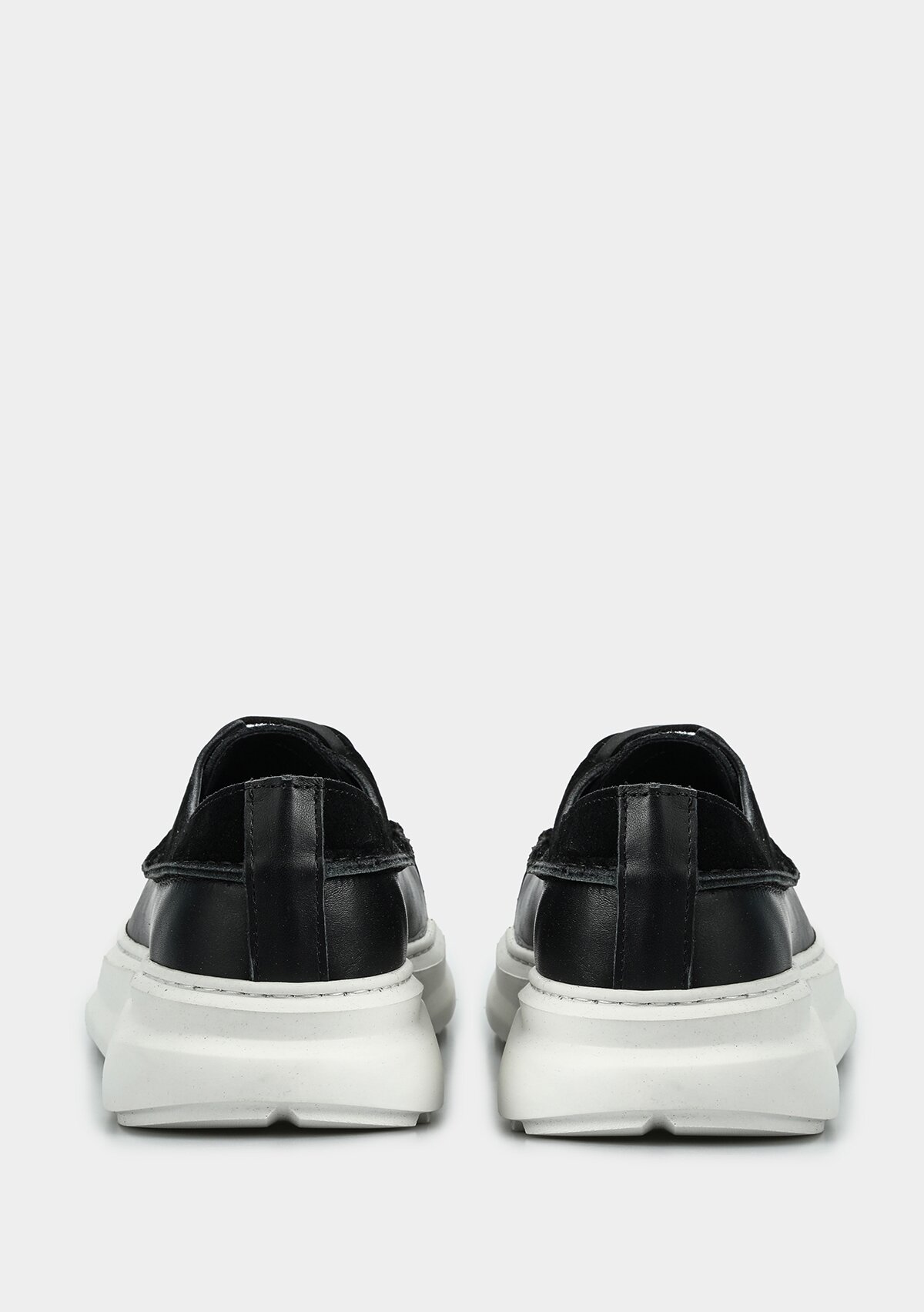 Siyah Deri Erkek Sneaker