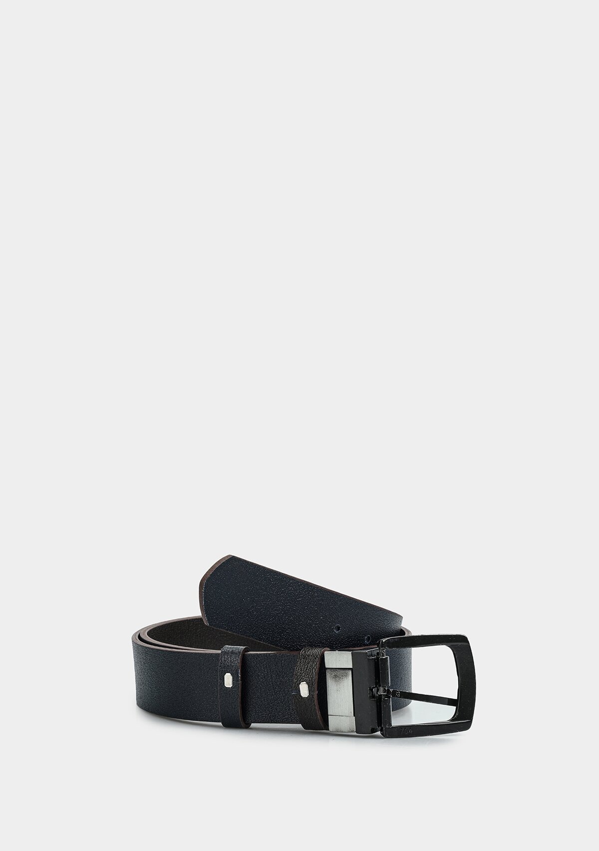 Kahve  Provoq AYD005 KAHVE - LACİVERT 5Cm Çifttaraflı Deri Kemer