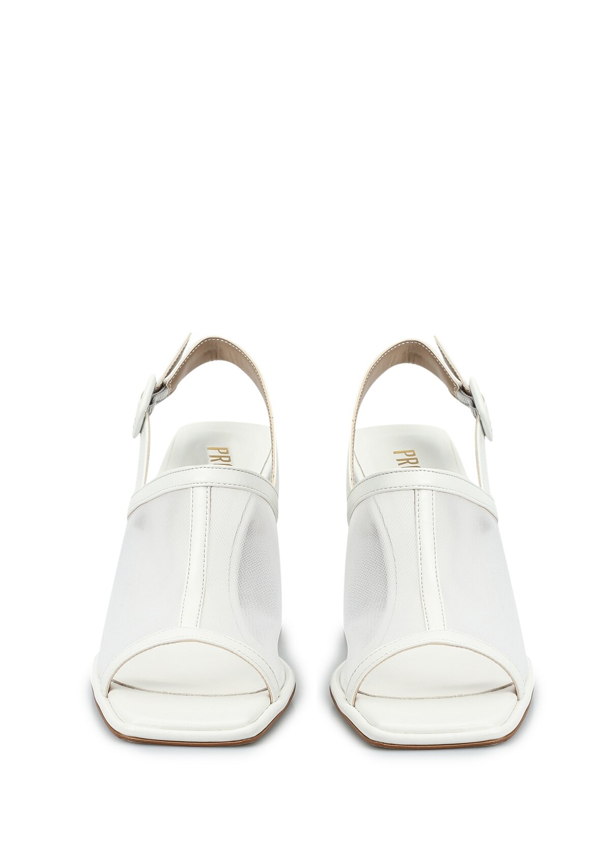 Beyaz Kadın Topuklu Sandalet