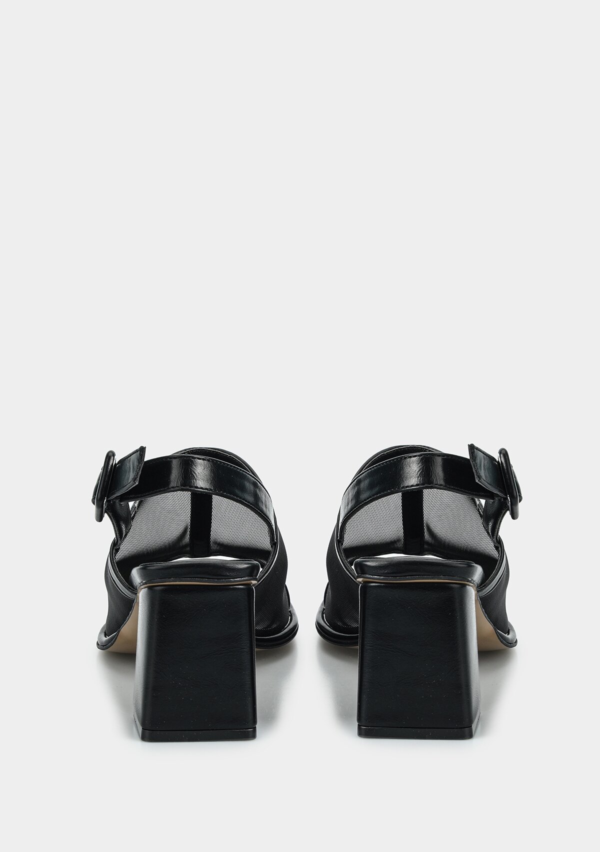 Siyah Kadın Topuklu Sandalet