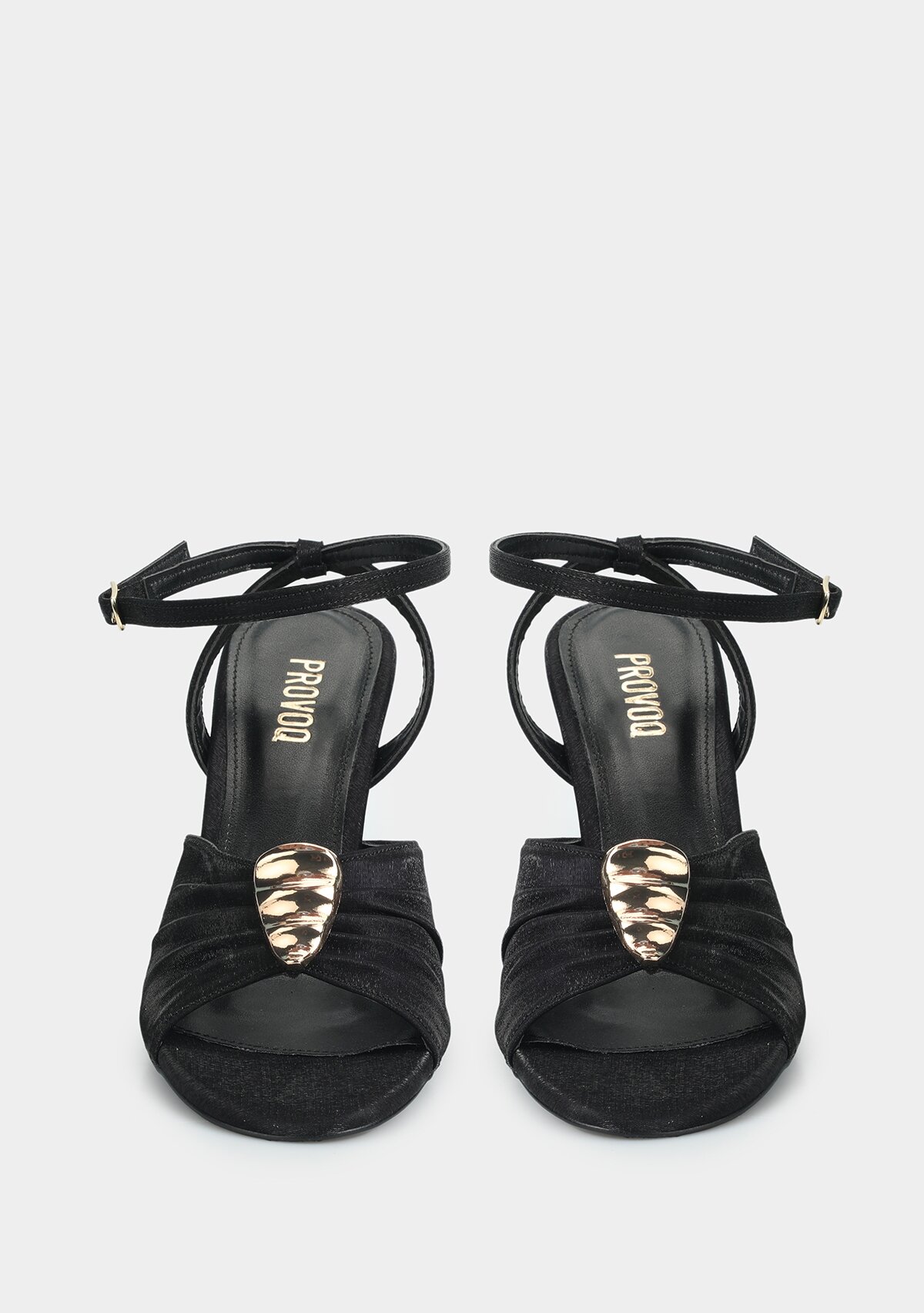 Siyah Kadın Topuklu Sandalet