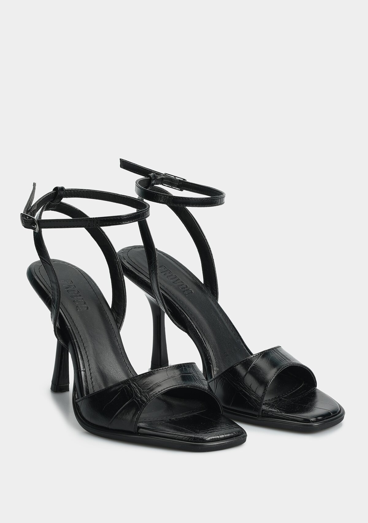Siyah Kadın Topuklu Sandalet