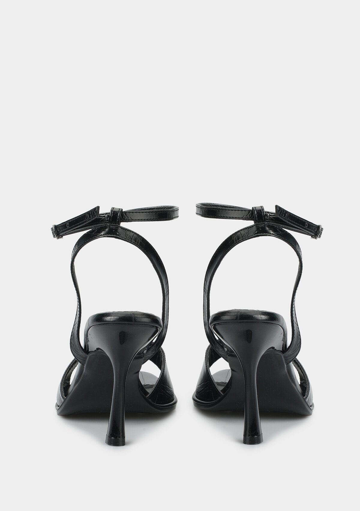 Siyah Kadın Topuklu Sandalet