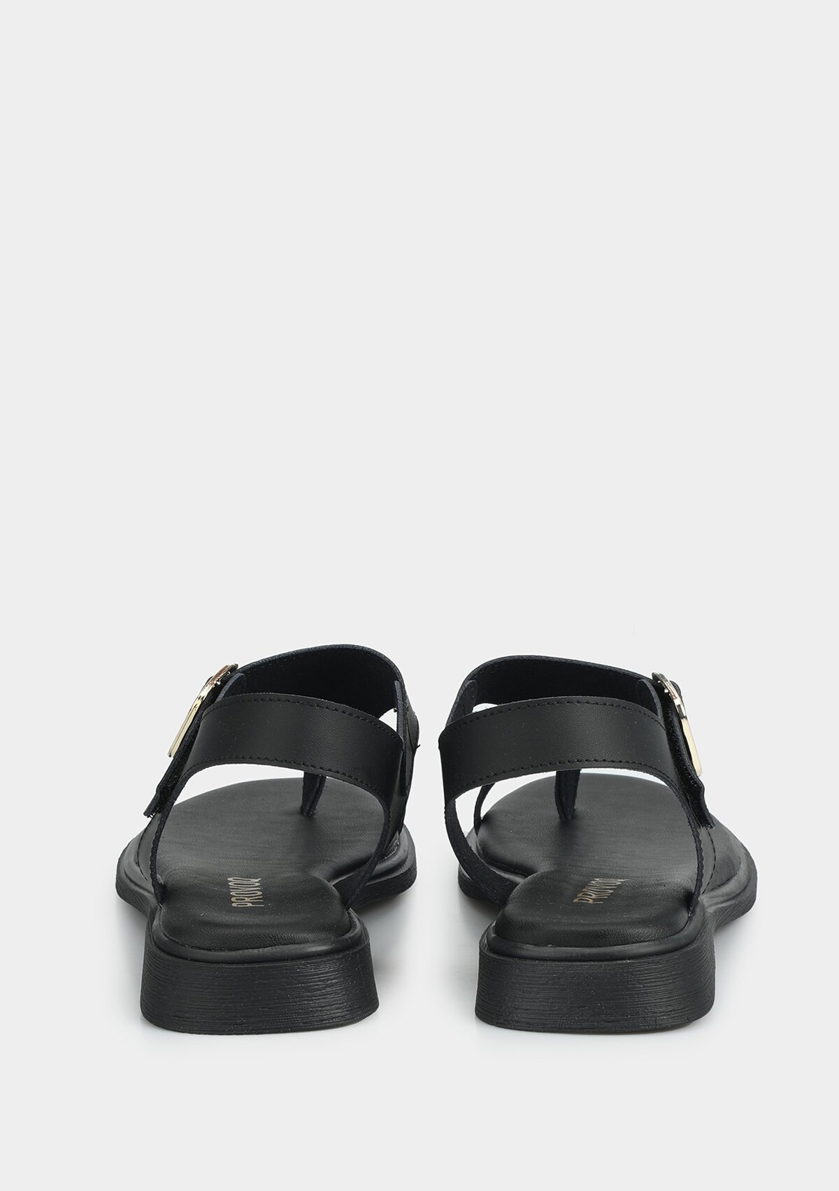 Siyah Kadın Düz Sandalet