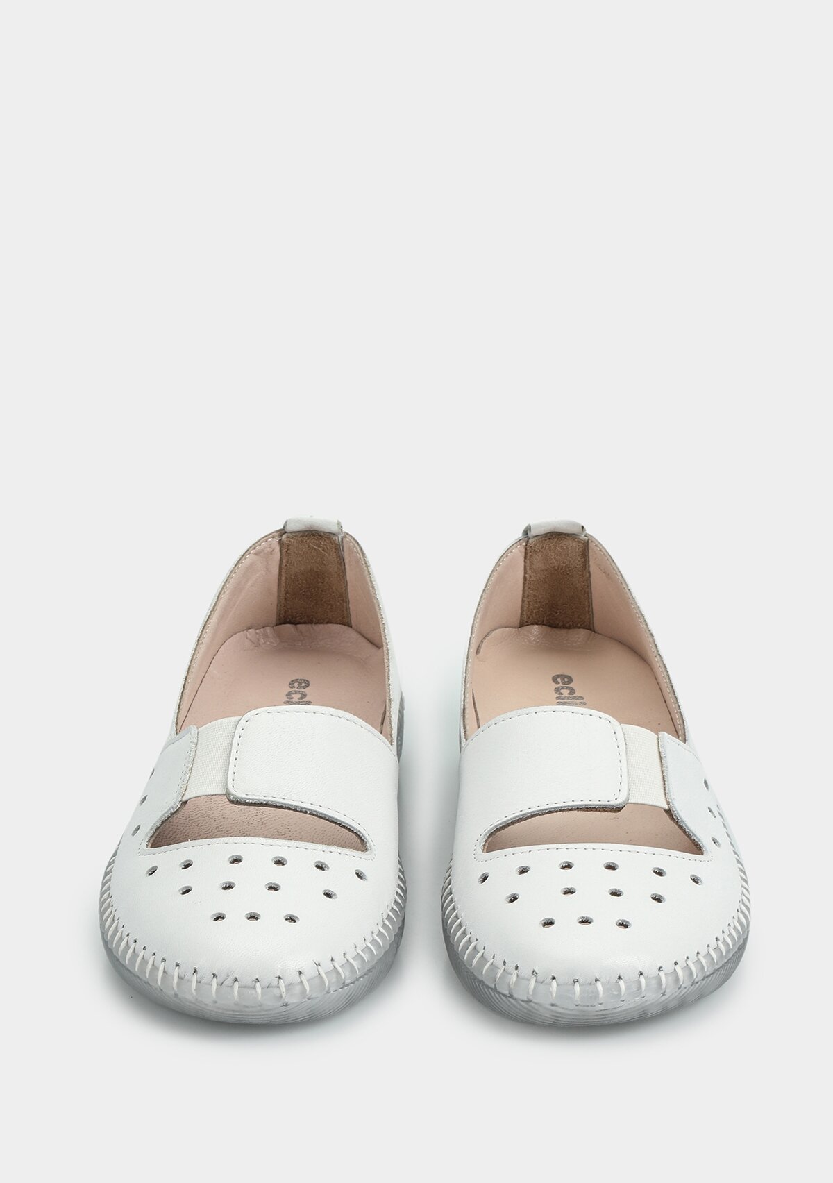 Beyaz Deri Kadın Ayakkabı