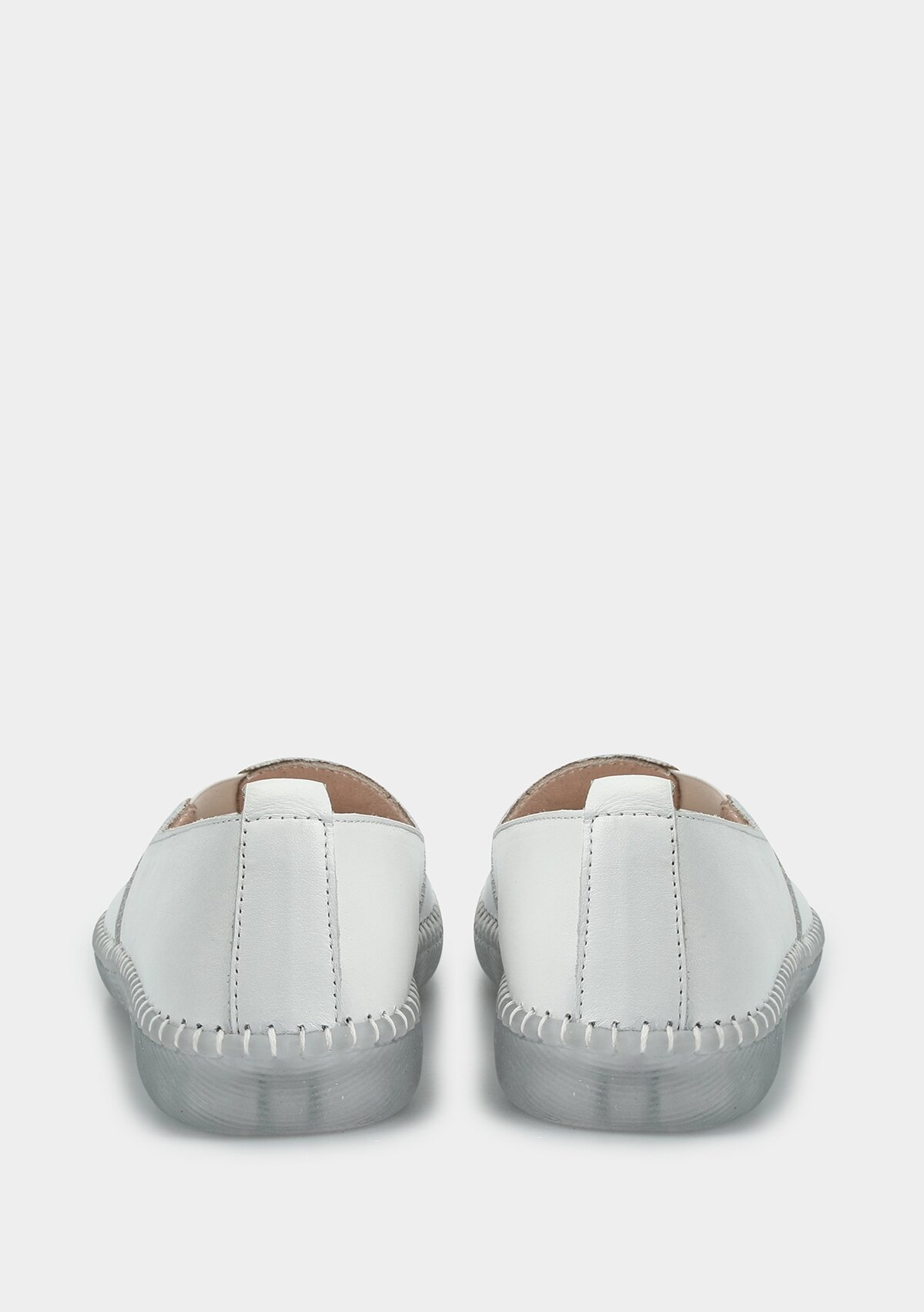 Beyaz Deri Kadın Ayakkabı