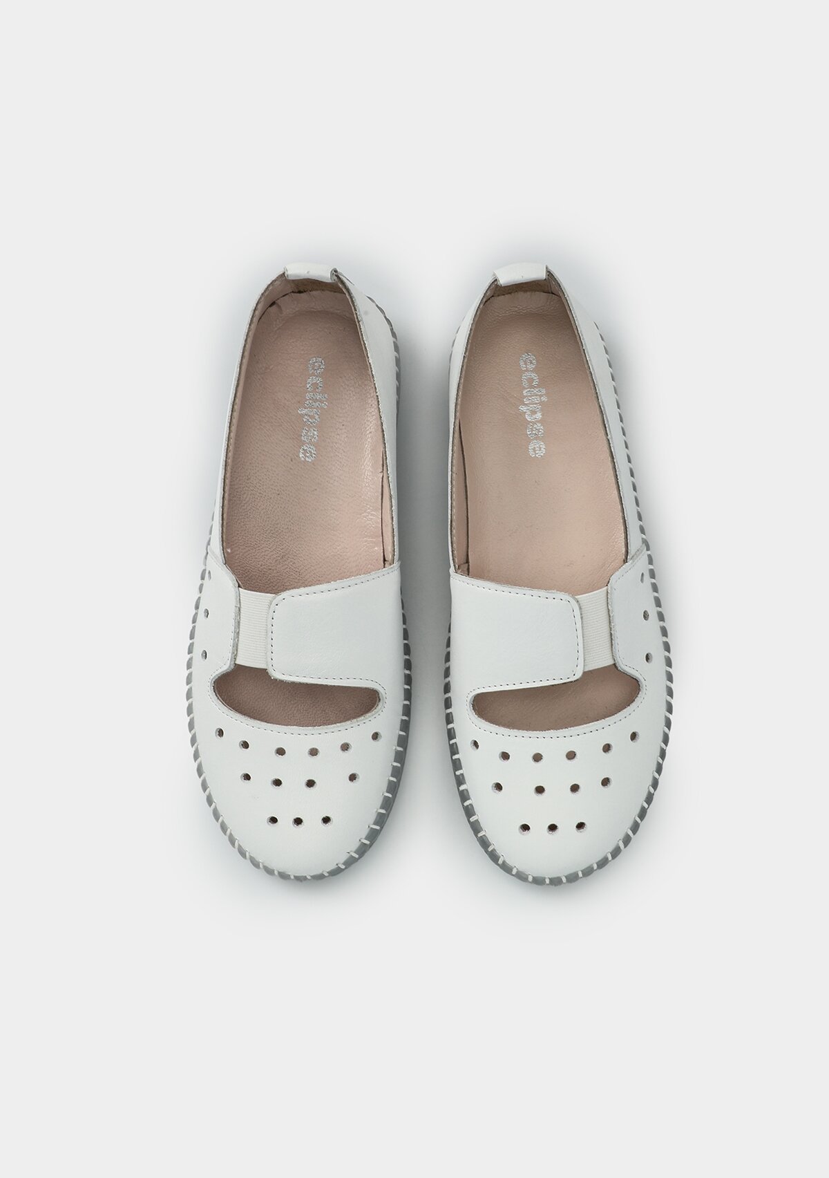 Beyaz Deri Kadın Ayakkabı