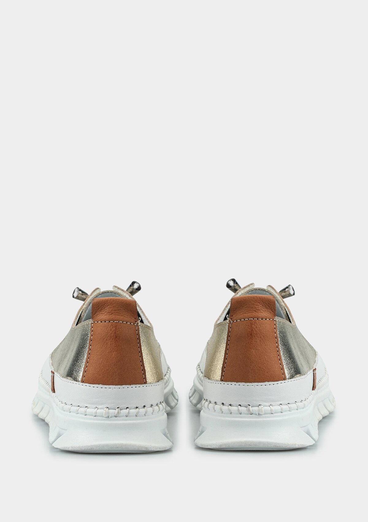 Altın Deri Kadın Ayakkabı