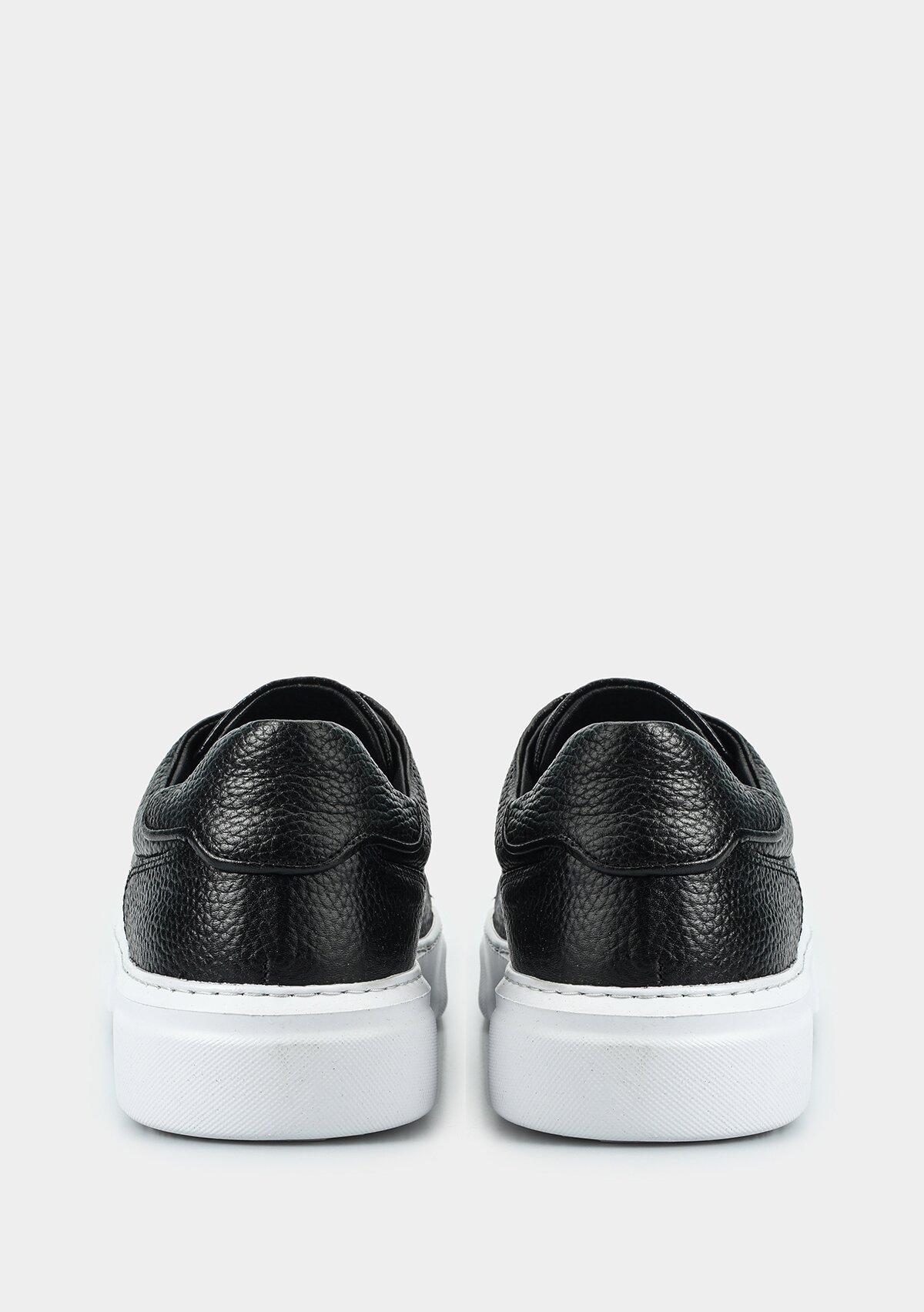 Siyah Deri Erkek Sneaker