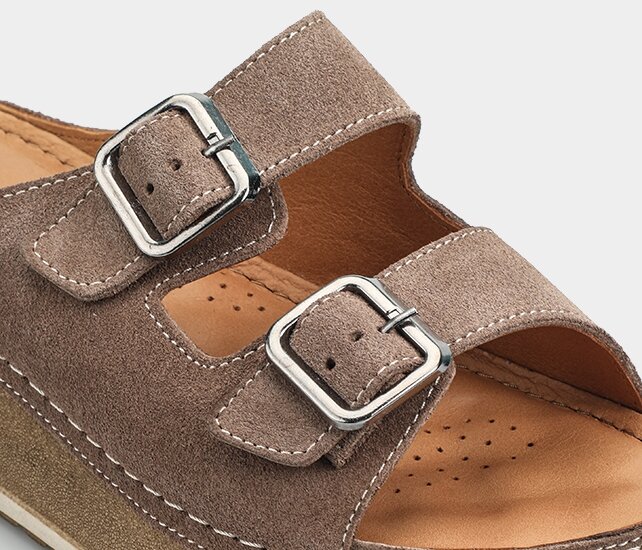 Vizon Deri Kadın Konfor Terlik