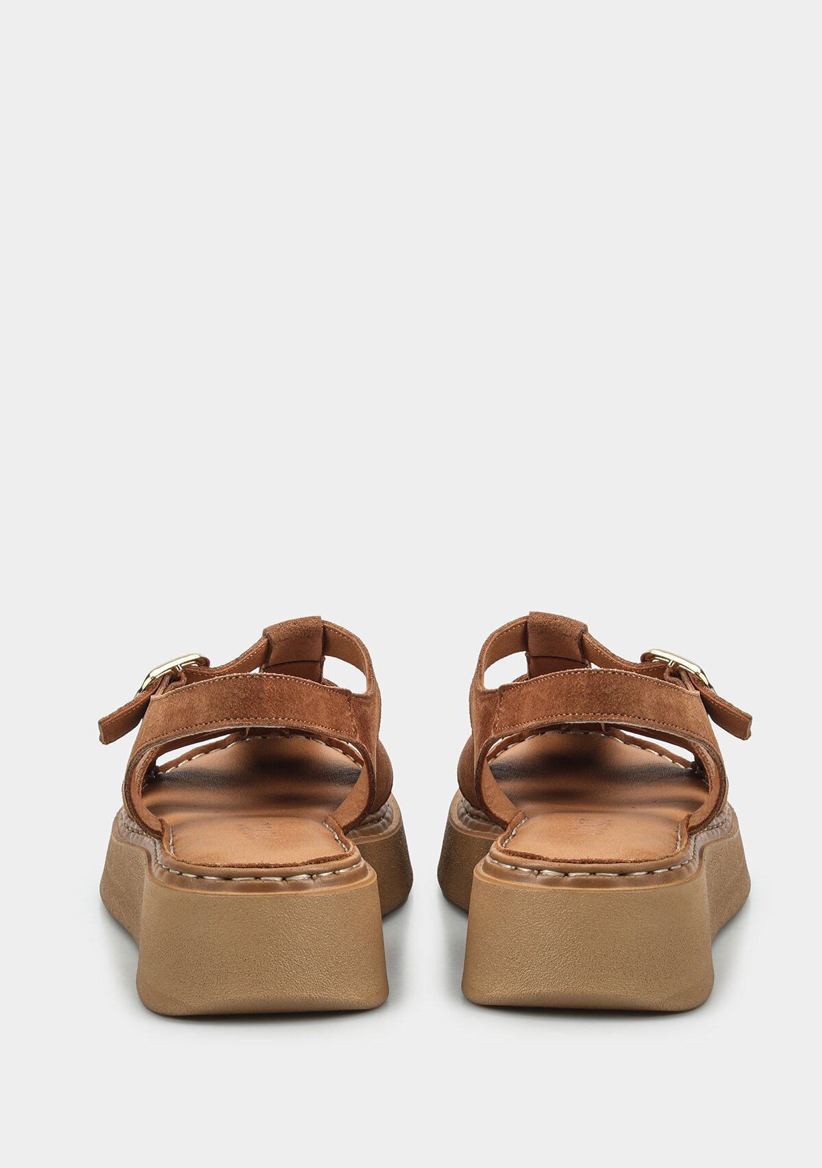 Taba Deri Kadın Düz Sandalet