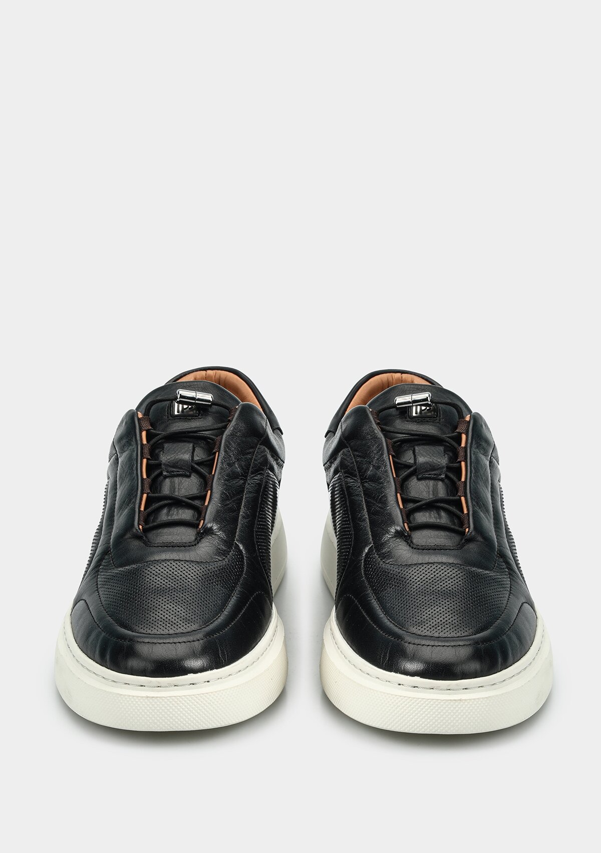 Siyah Deri Erkek Sneaker