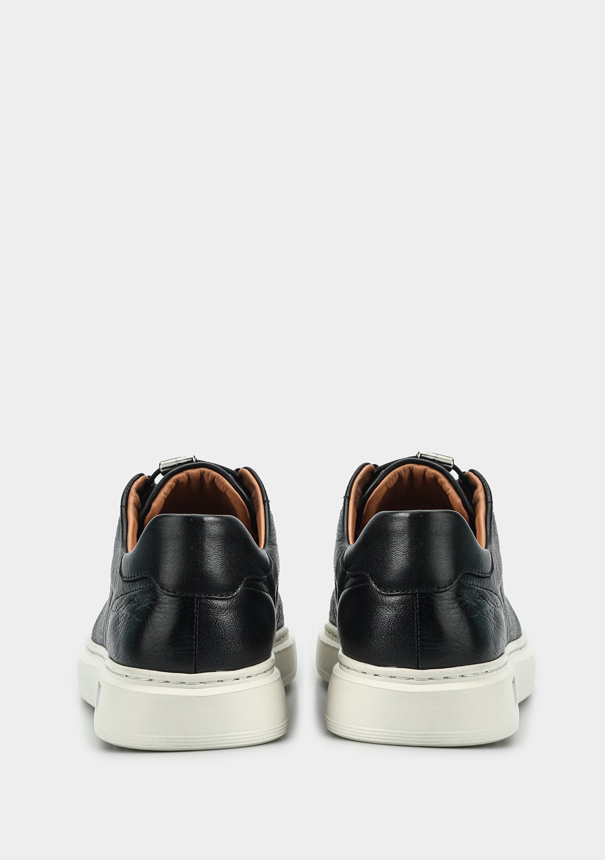 Siyah Deri Erkek Sneaker