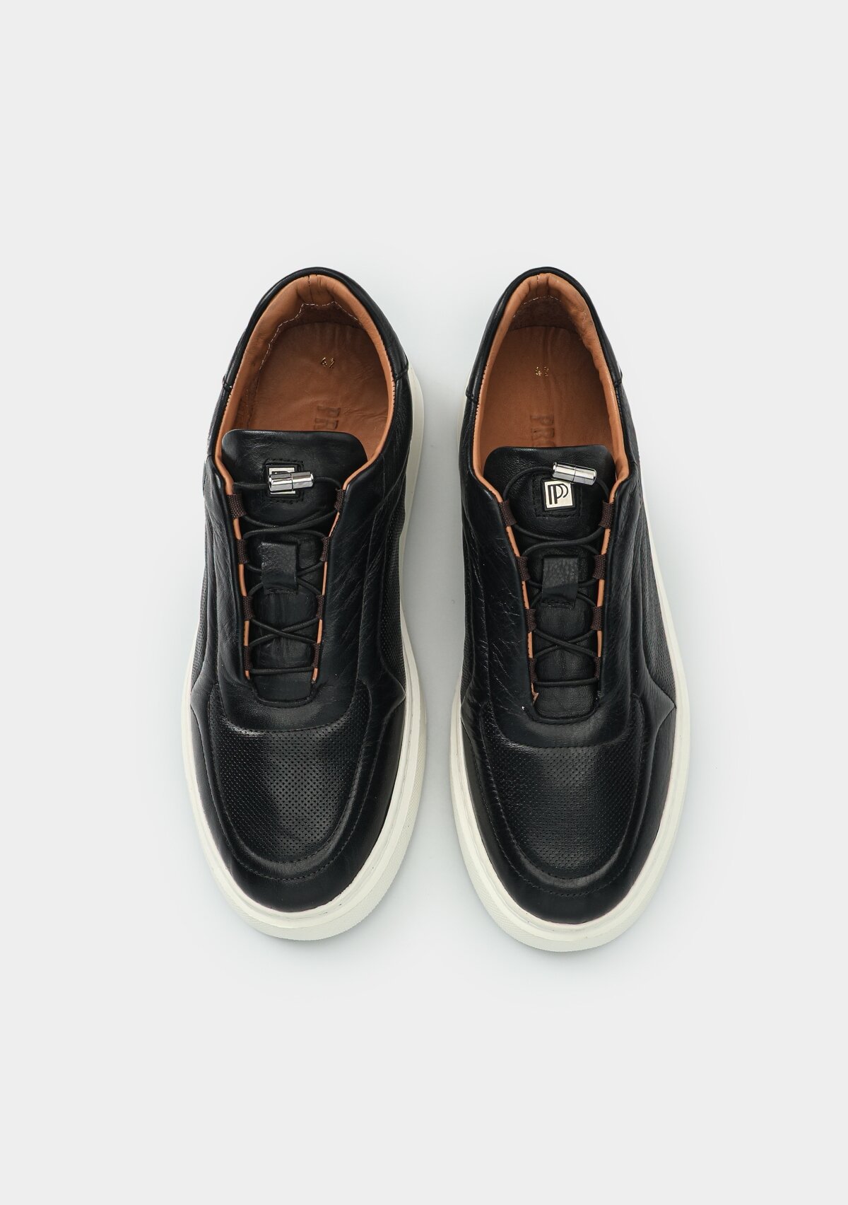 Siyah Deri Erkek Sneaker