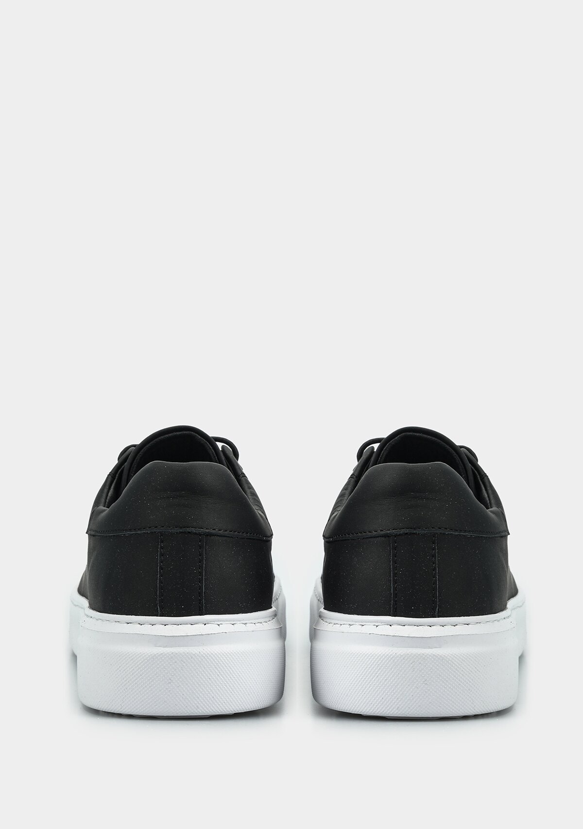 Siyah Deri Erkek Sneaker