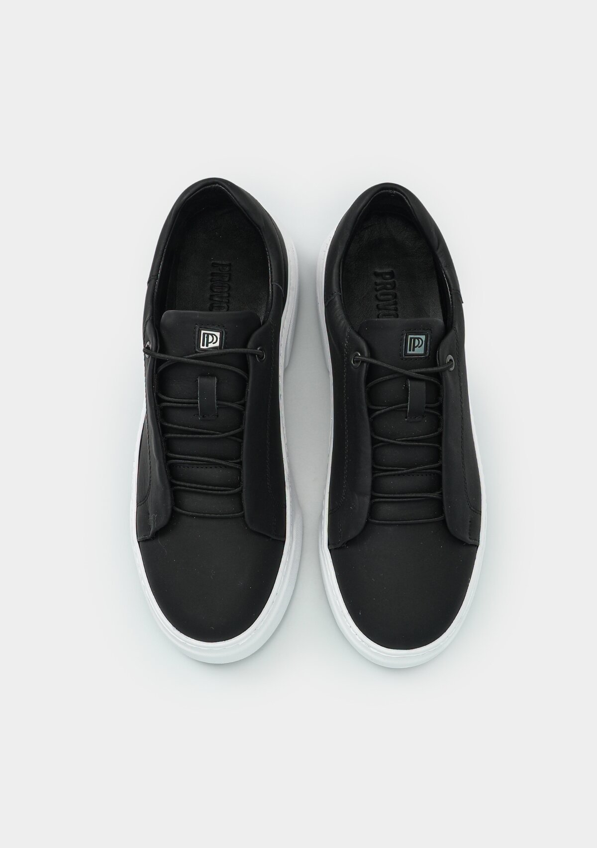 Siyah Deri Erkek Sneaker