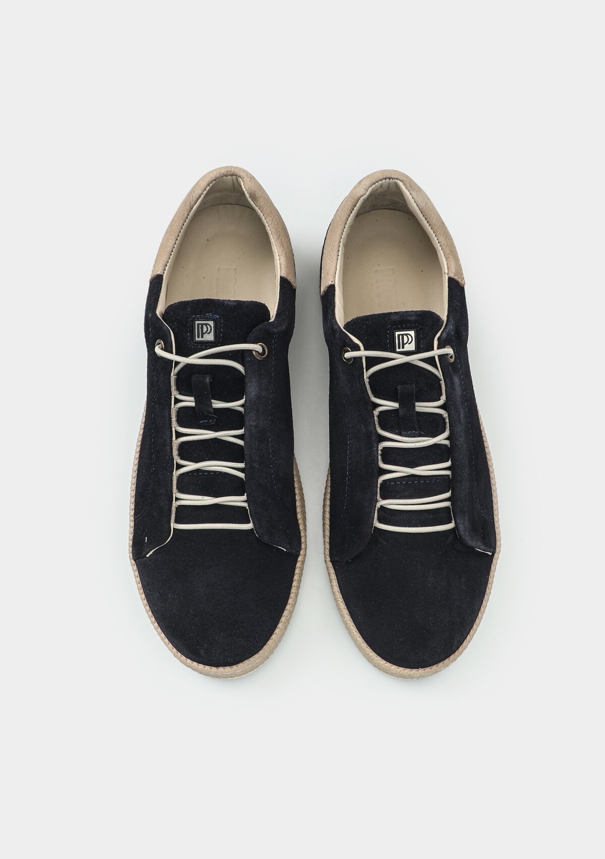 Lacivert Deri Erkek Sneaker