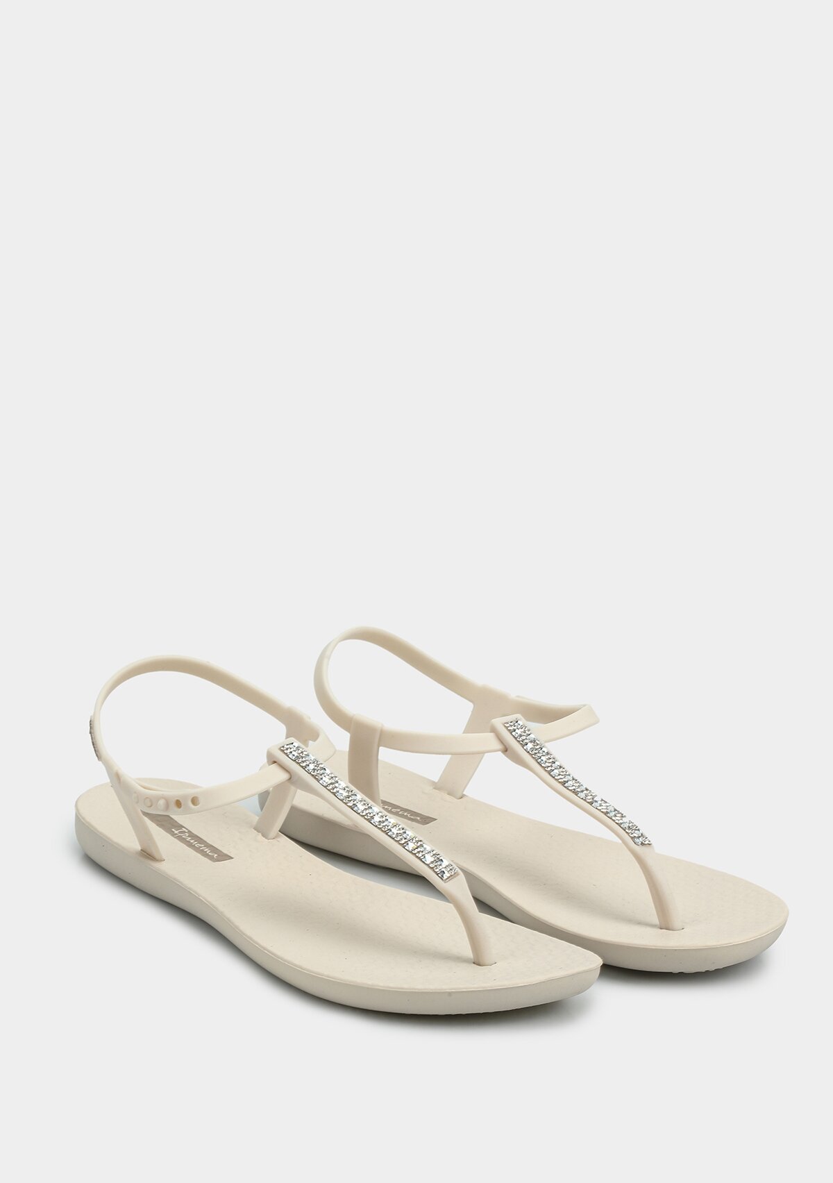 Bej Kadın Düz Sandalet