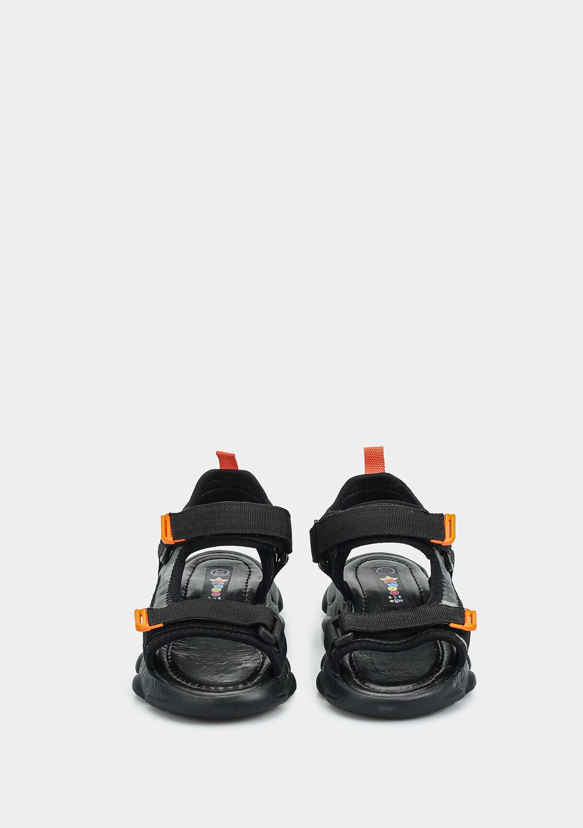 Siyah Erkek Çocuk Düz Sandalet