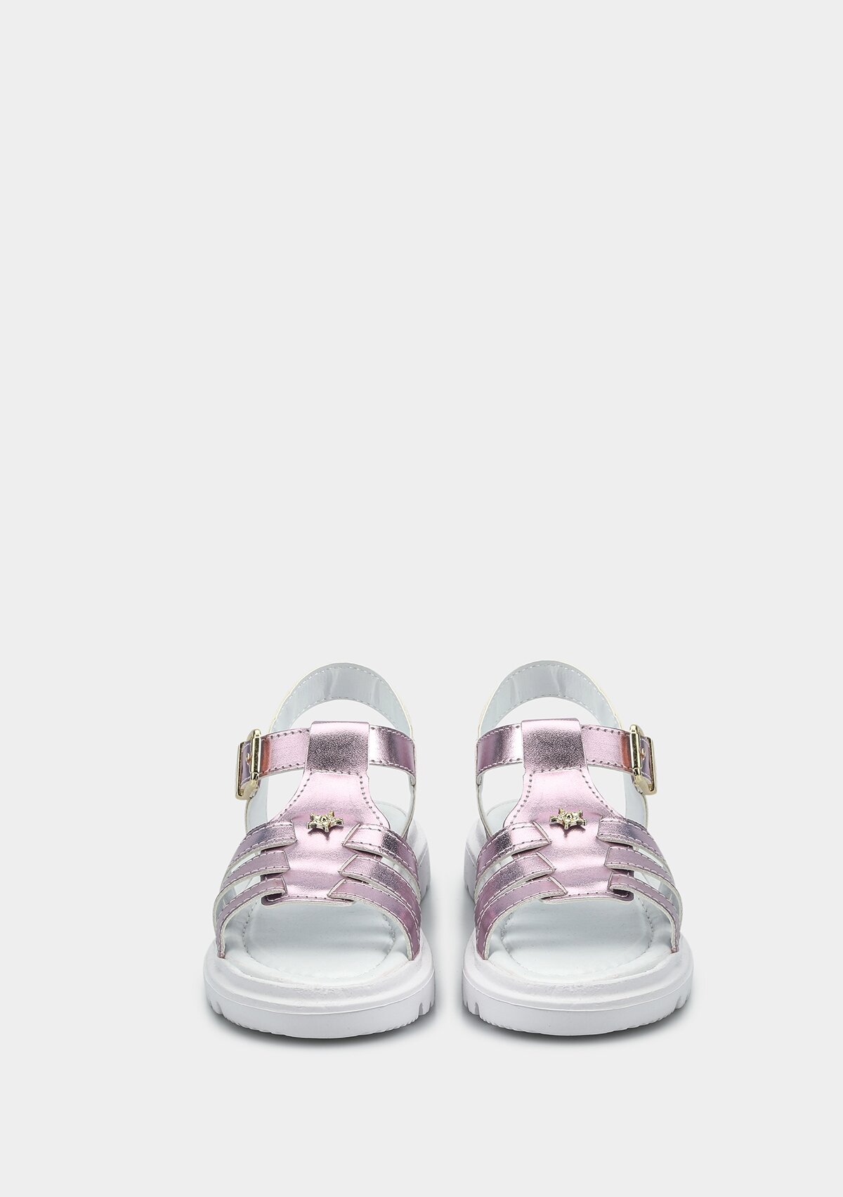 Pembe Kız Çocuk Düz Sandalet