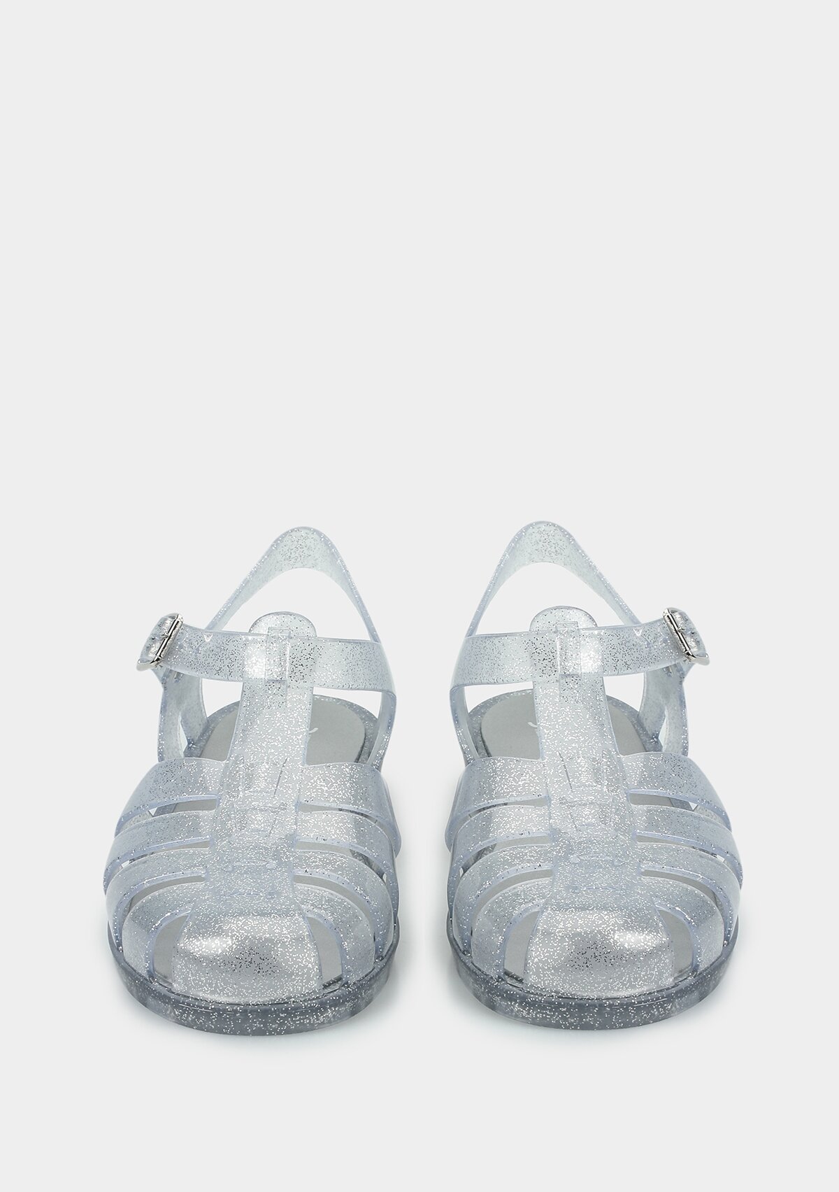 Gümüş Kadın Düz Sandalet