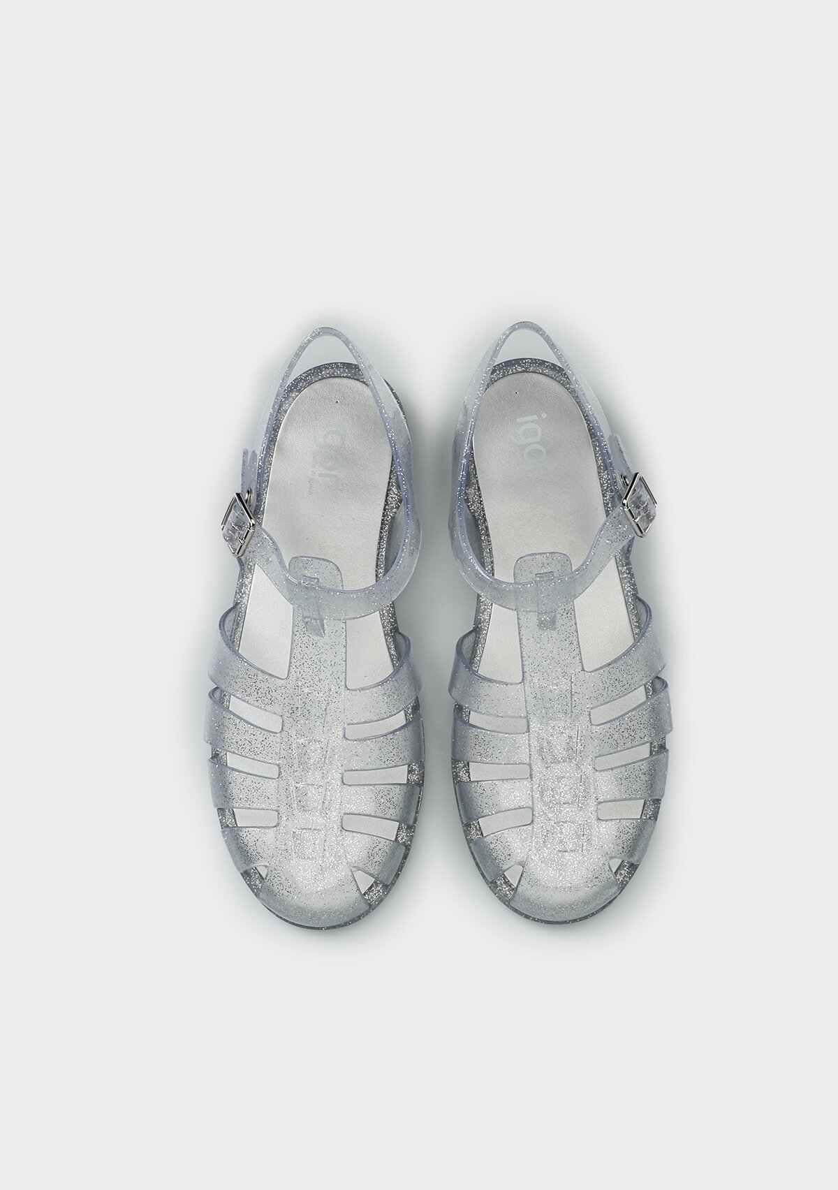 Gümüş Kadın Düz Sandalet