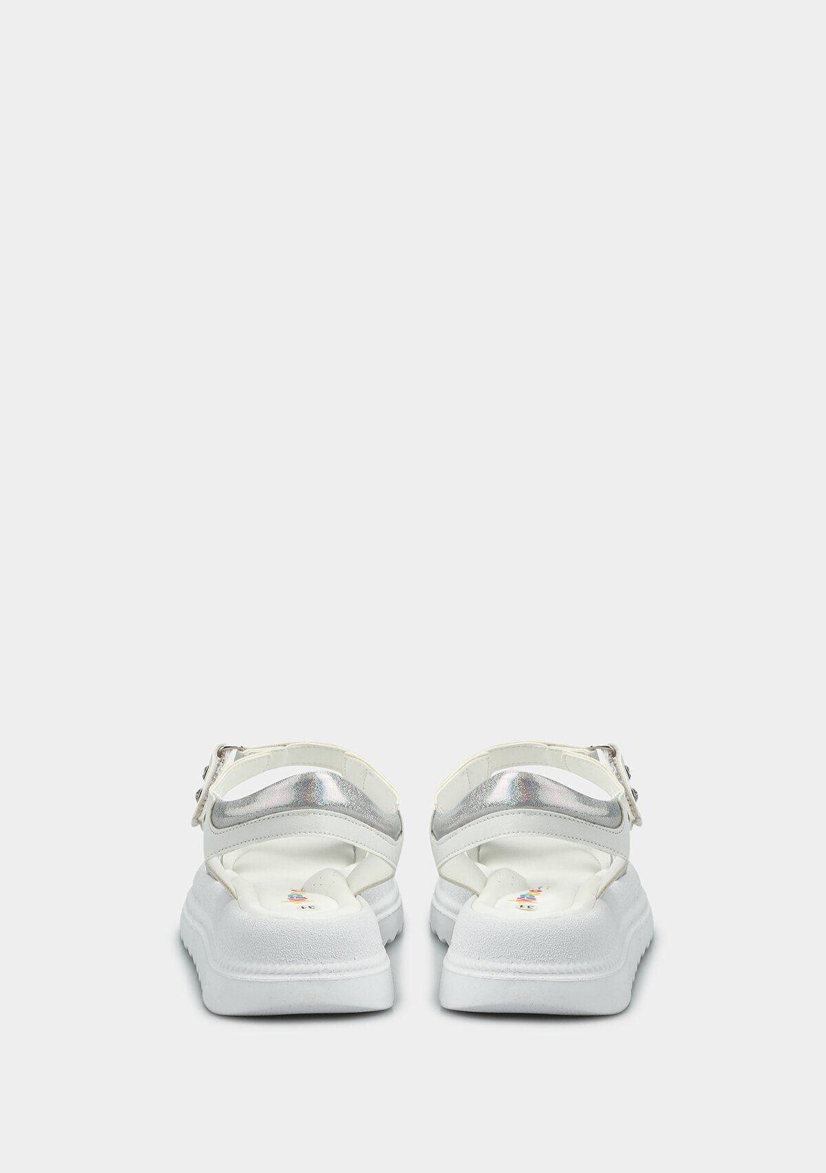 Beyaz Kız Çocuk Düz Sandalet