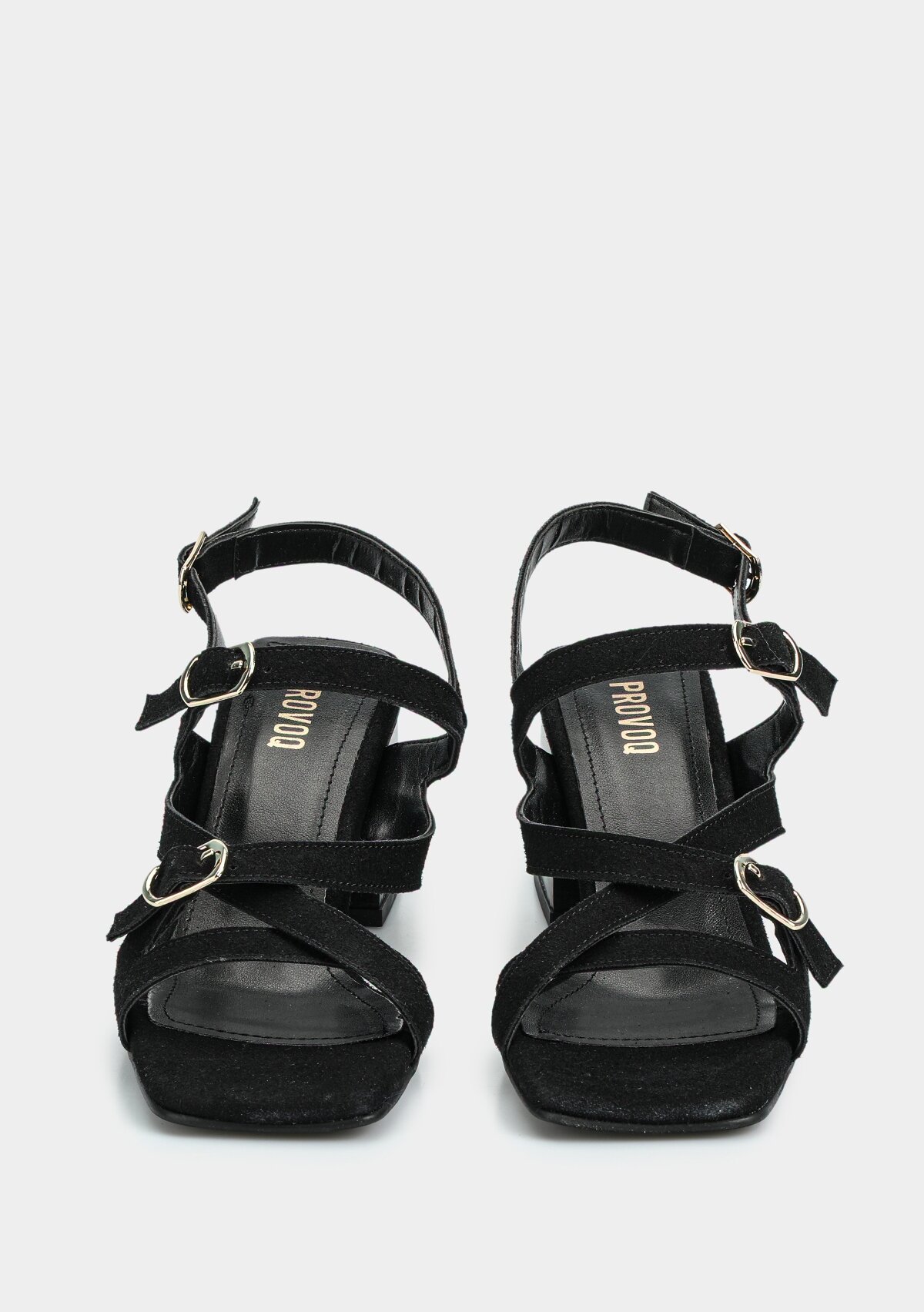 Siyah Kadın Topuklu Sandalet