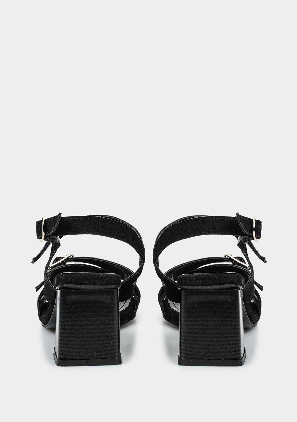Siyah Kadın Topuklu Sandalet