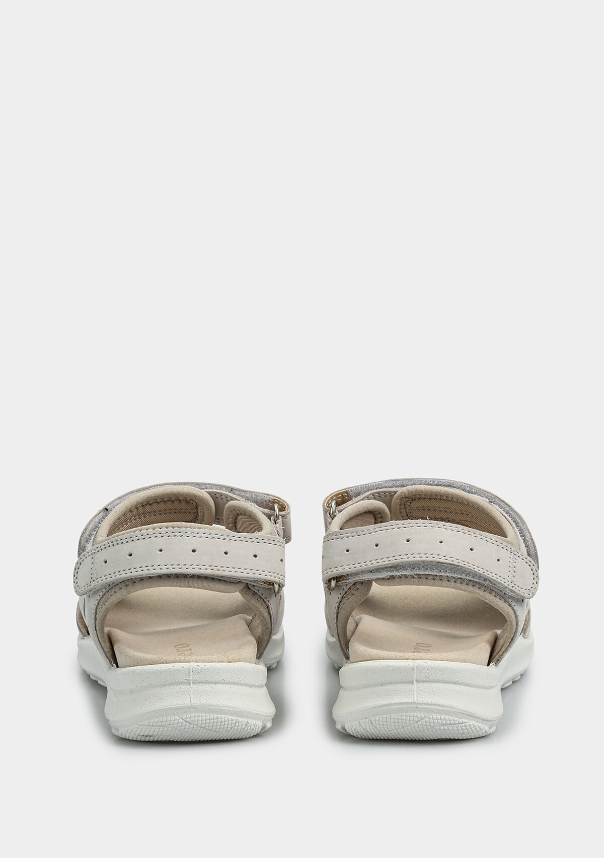 Beyaz Deri Kadın Düz Sandalet