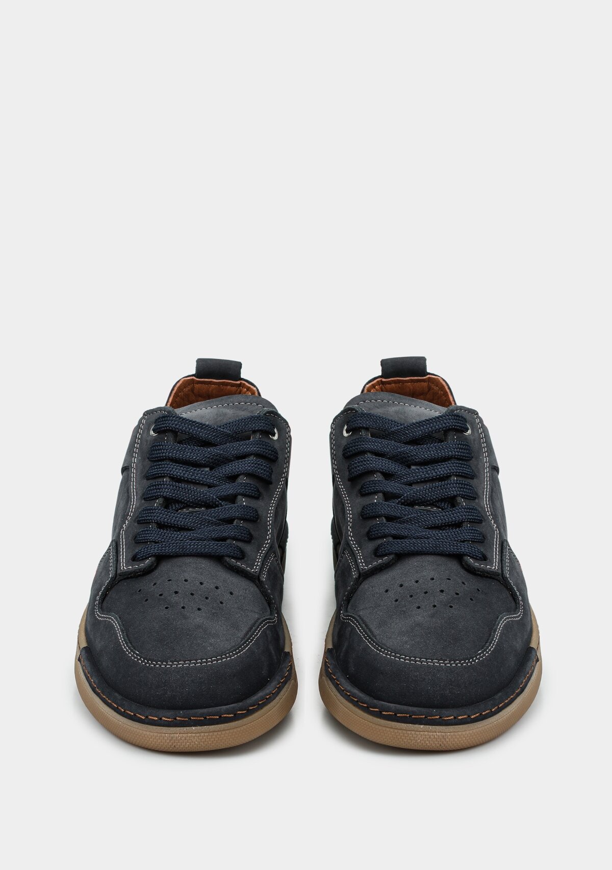 Lacivert Deri Erkek Sneaker