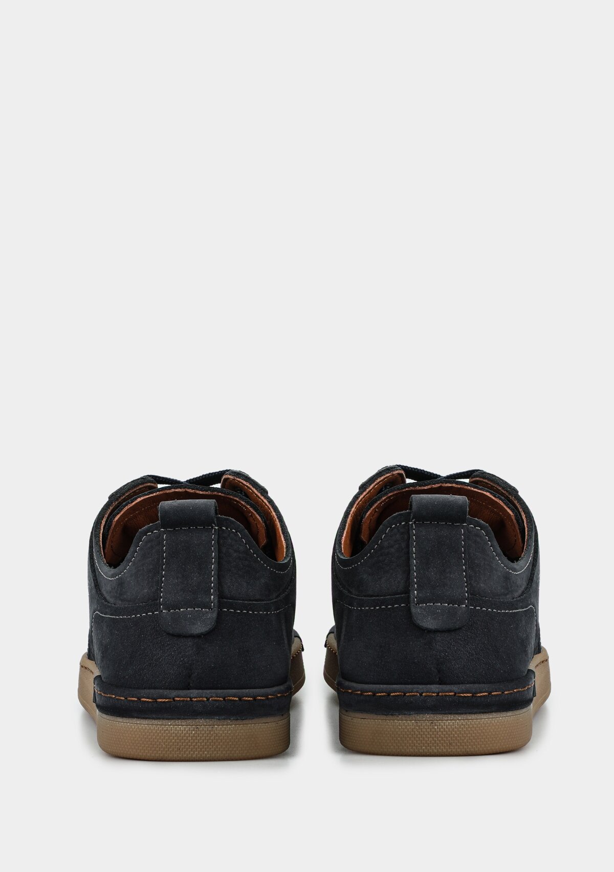 Lacivert Deri Erkek Sneaker