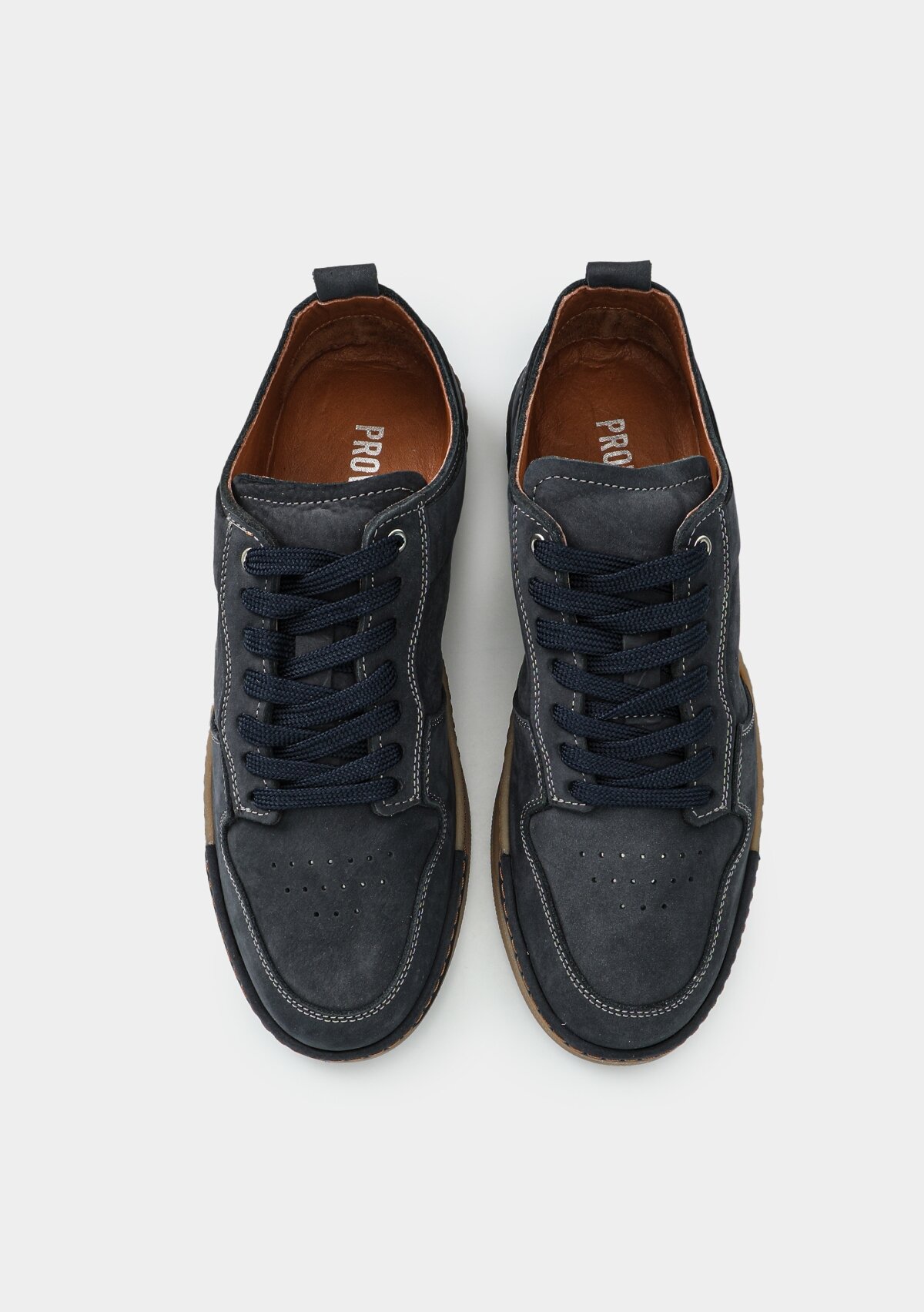 Lacivert Deri Erkek Sneaker