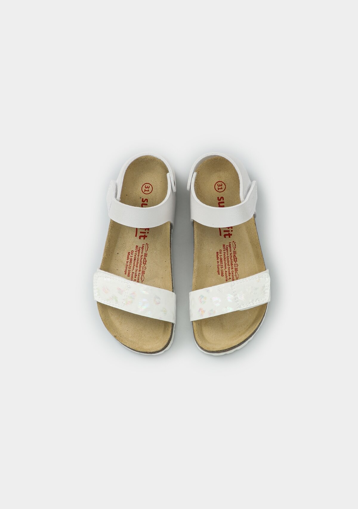 Beyaz Kız Çocuk Düz Sandalet