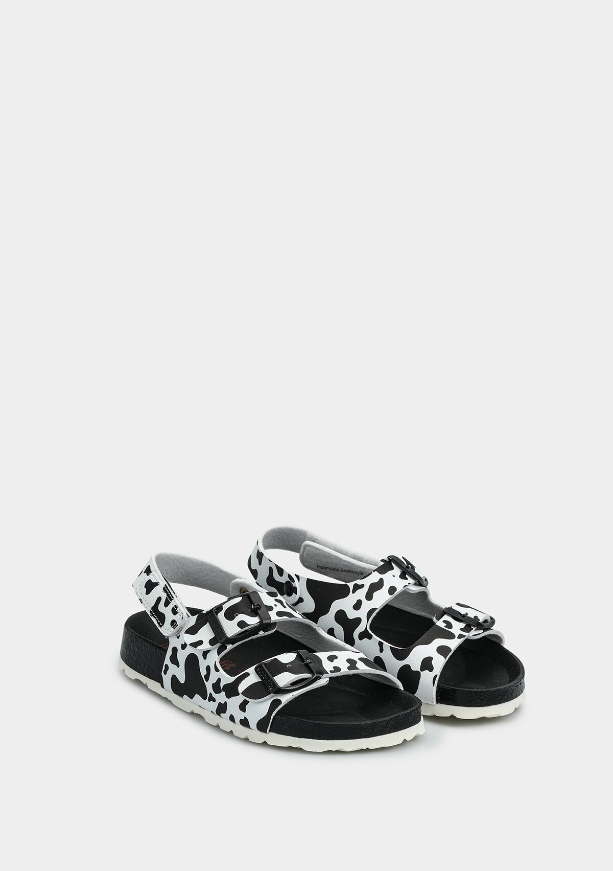 Siyah Erkek Çocuk Düz Sandalet